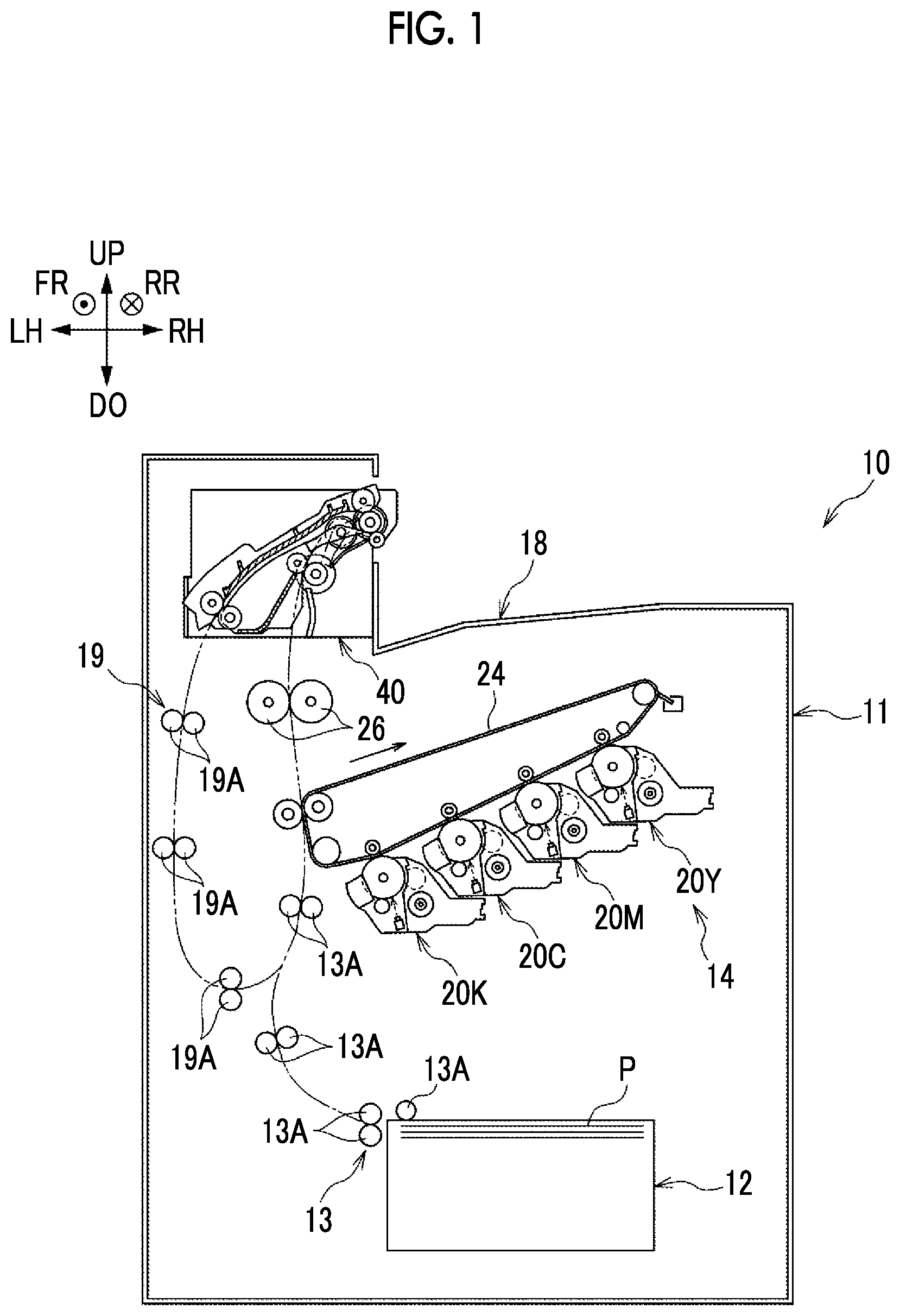 Patent US11782379 — Rotating device, transporting device, and image forming apparatus — Figure 1