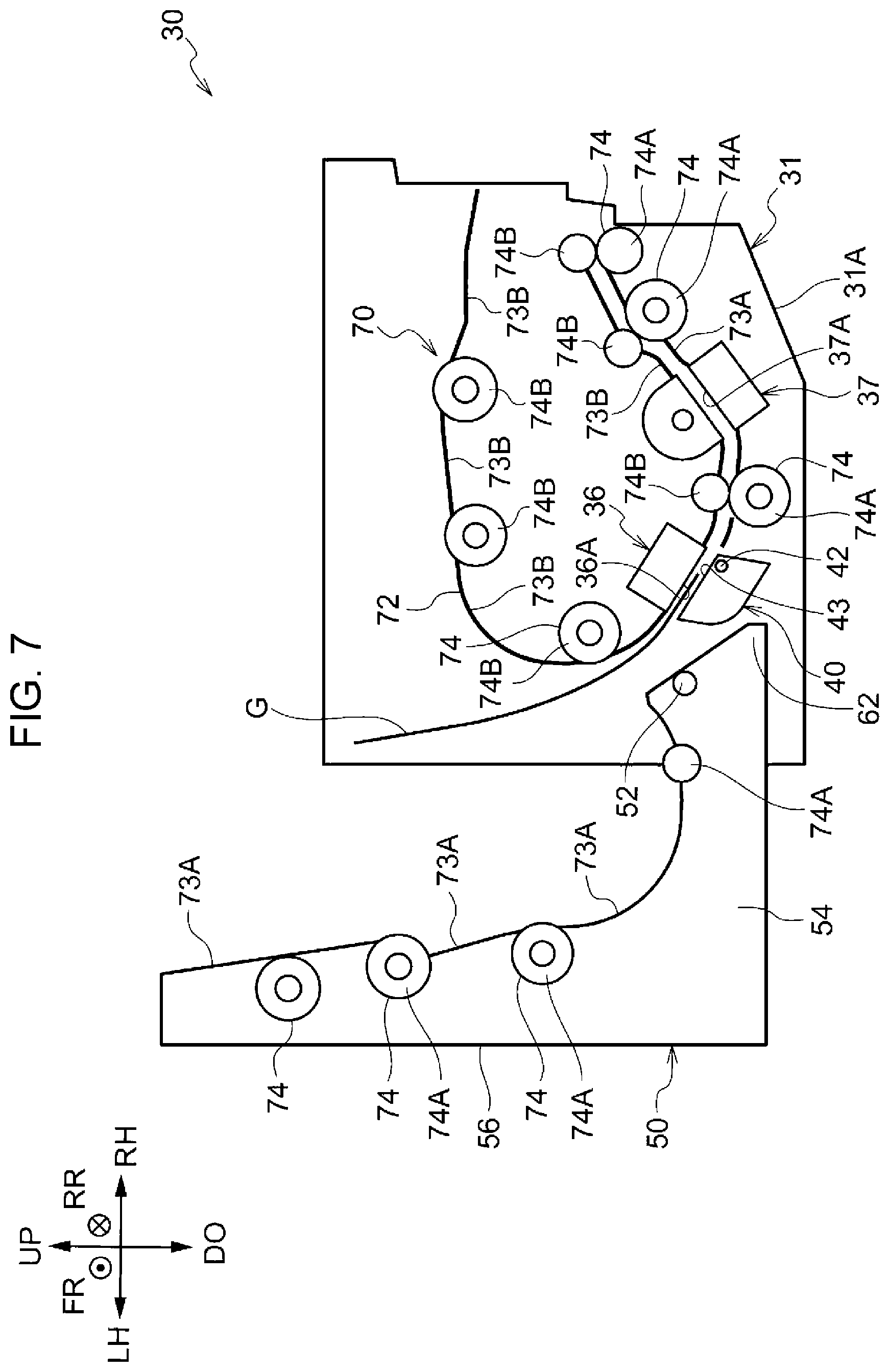 Patent US11782380 Figure 7 – Document reading device and image forming apparatus