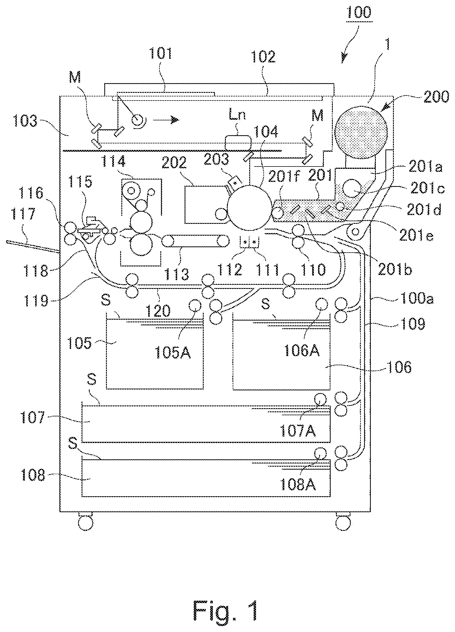 Patent US11782382 — Developer supply container and developer supplying system — Figure 1