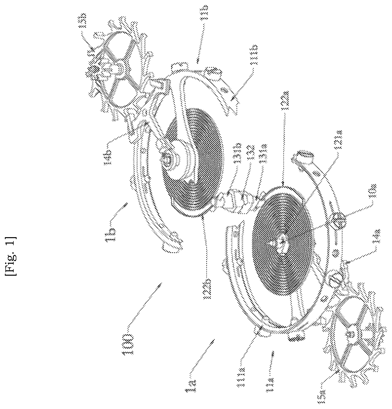 Patent US11782388 — Device for coupling two horological oscillators — Figure 1