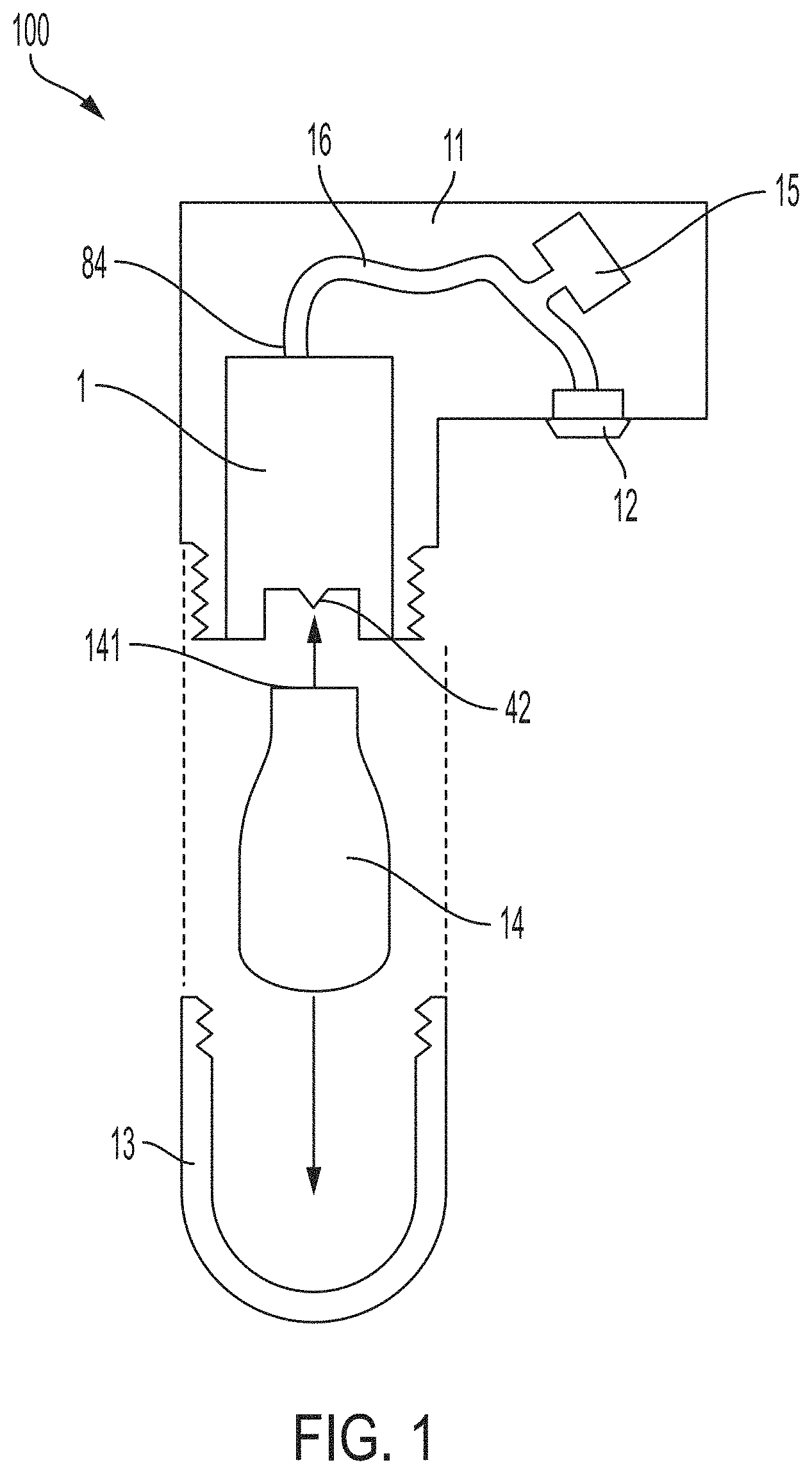 Patent US11782462 Figure 1 – Pressure regulator and method for fluid pressure regulation