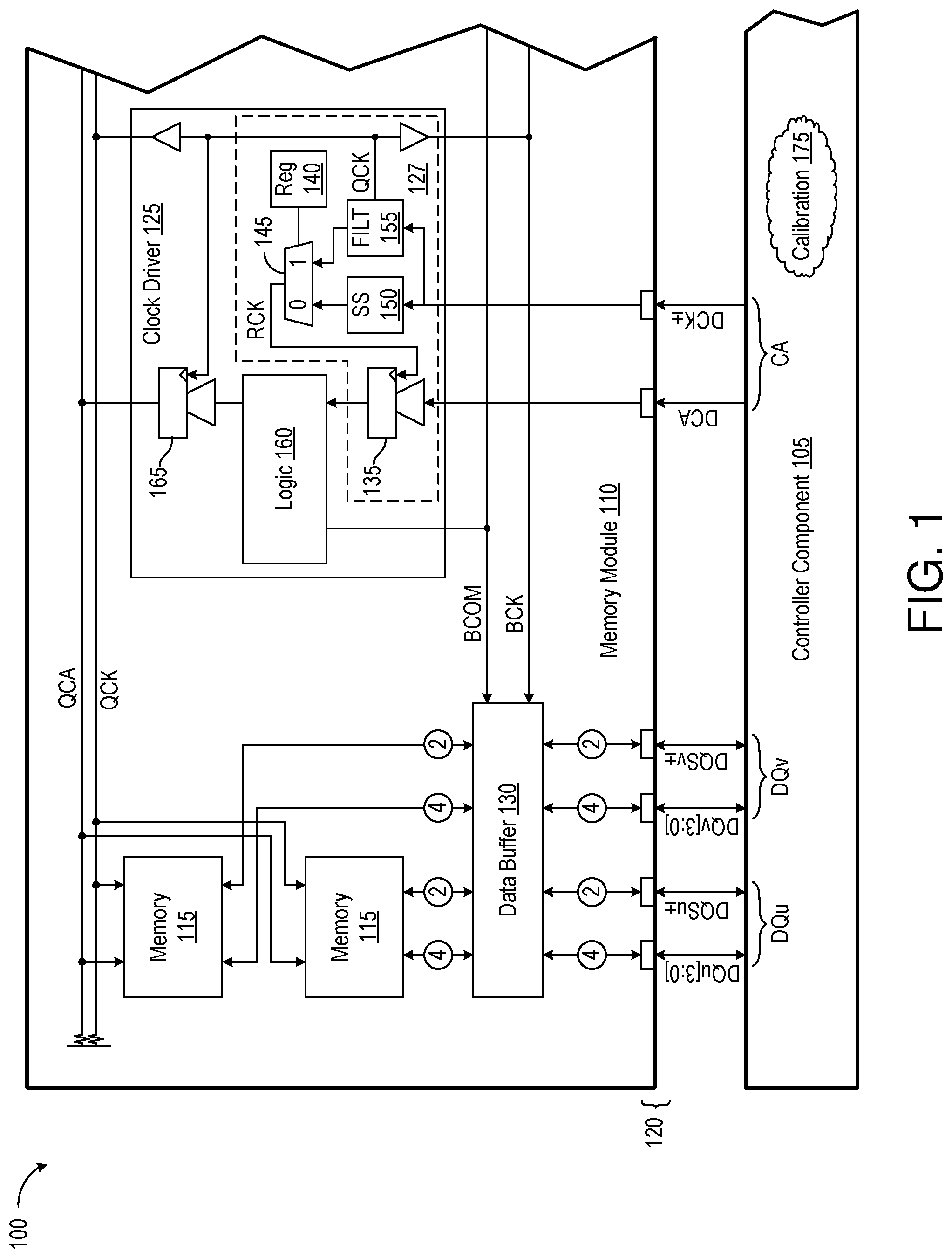Patent US11782476 — Circuits and methods for sample timing in correlated and uncorrelated signaling environments — Figure 1