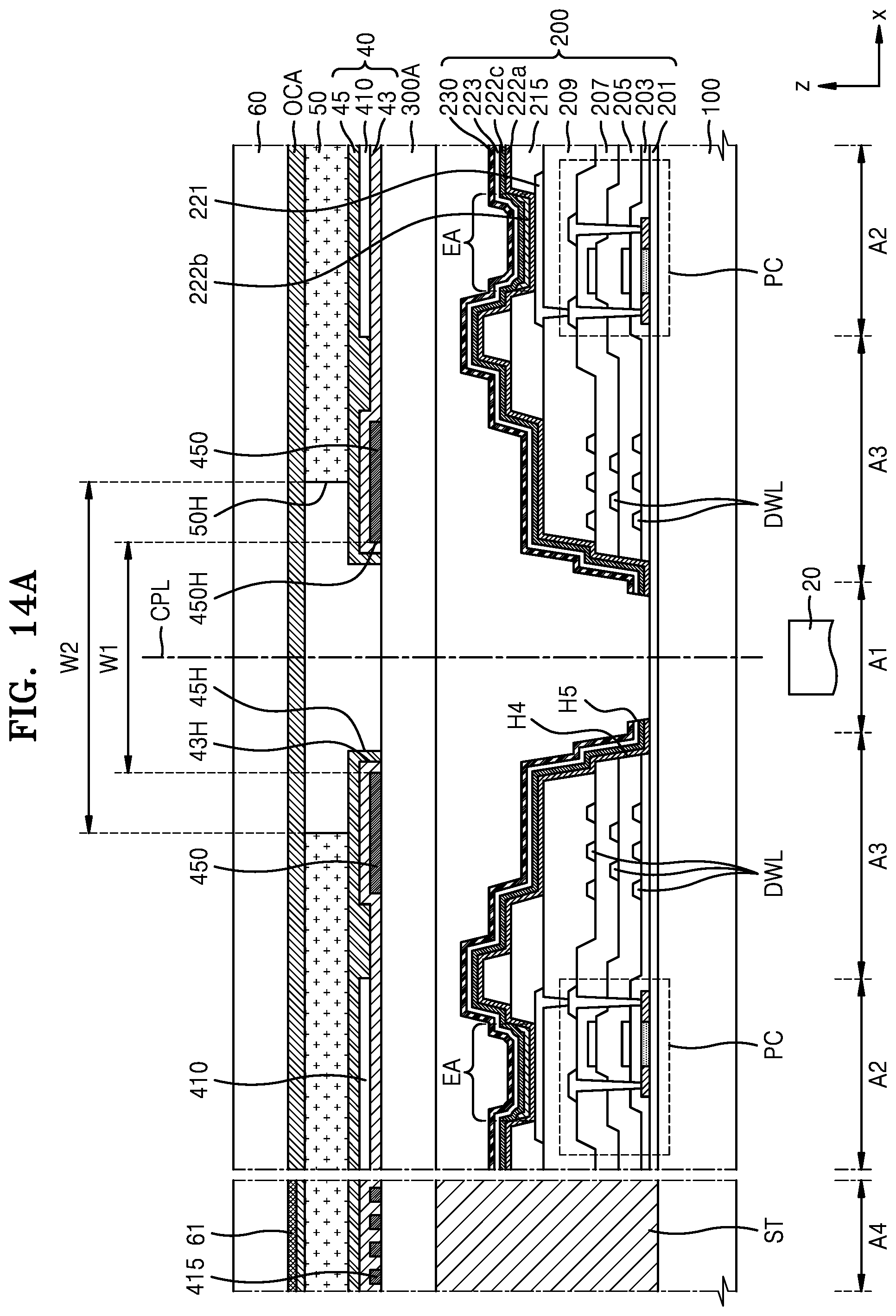 Patent US11782477 Figure 15 – Display apparatus and wiring for input sensing section