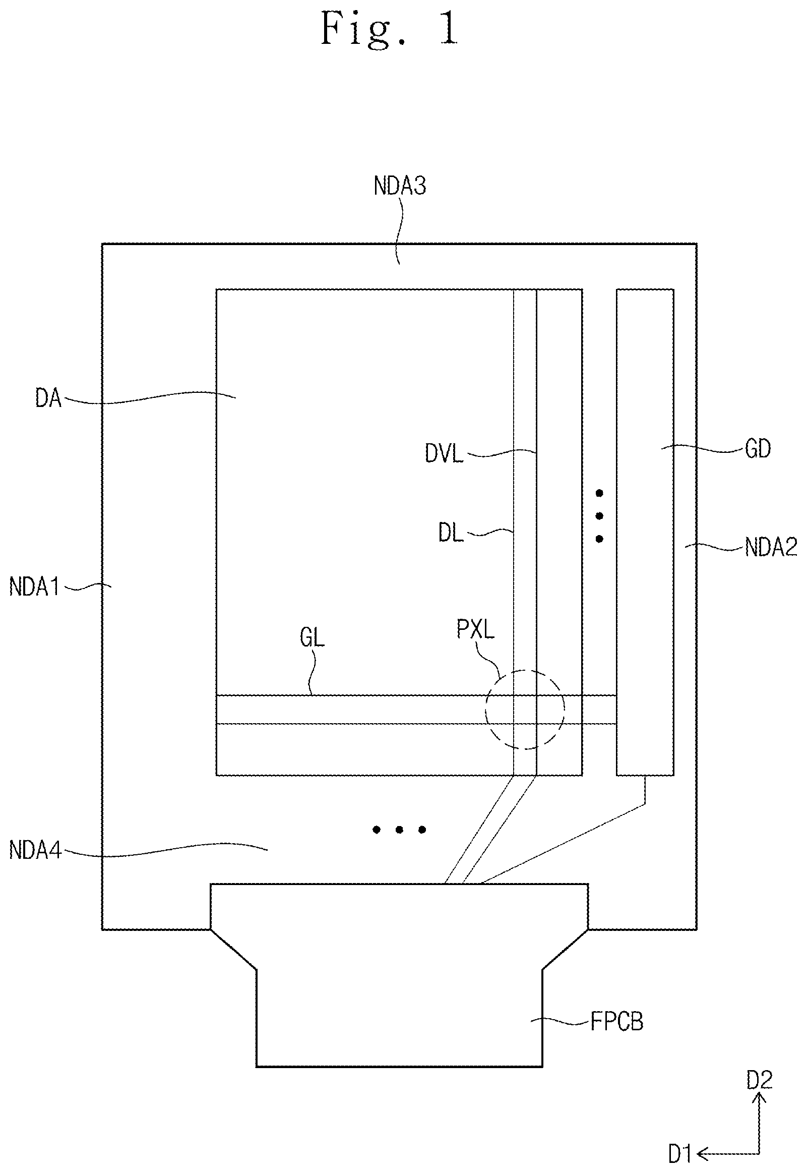 Patent US11782482 — Flexible display device — Figure 1