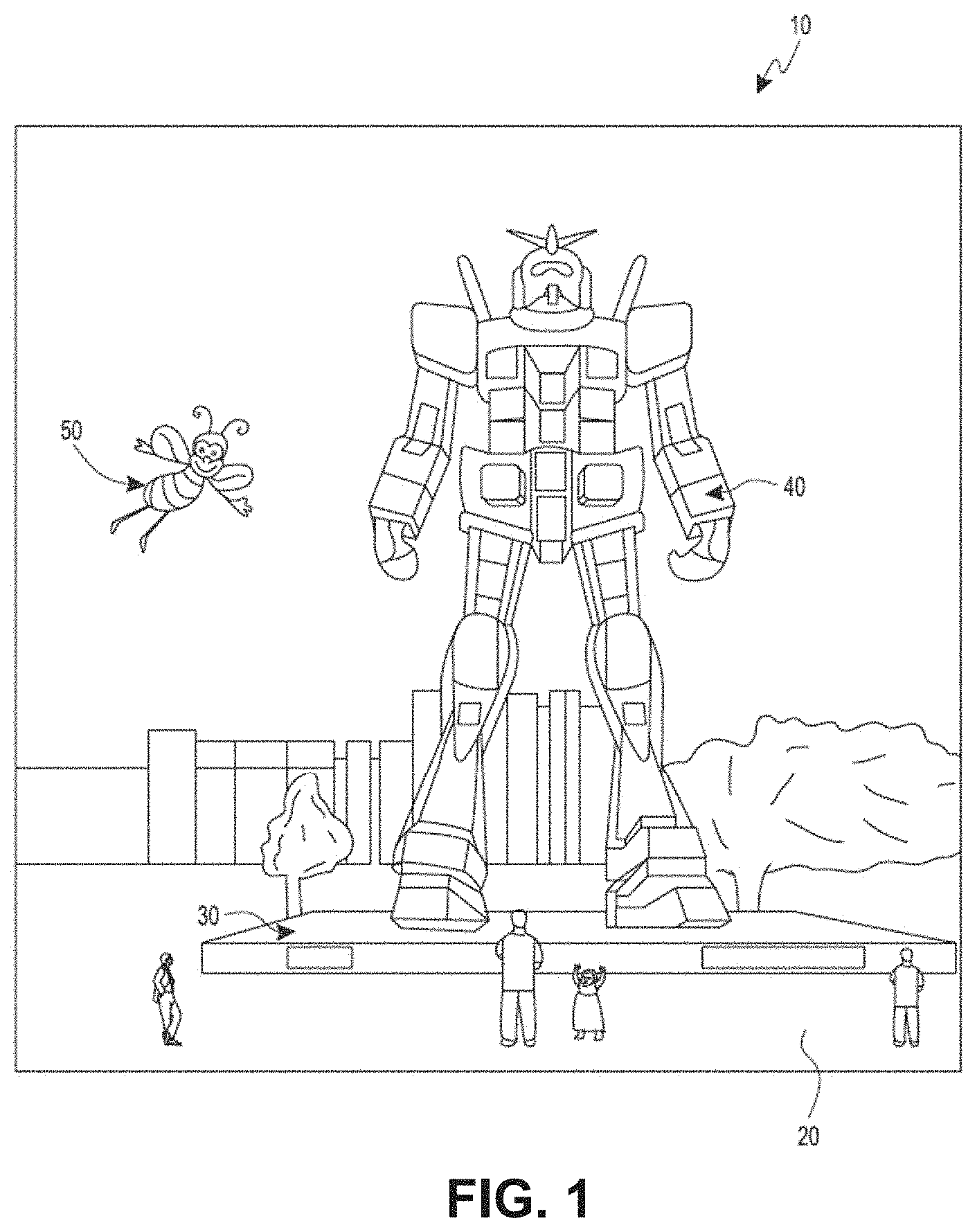 Patent US11782499 — Converting a 2D positional input into a 3D point in space — Figure 1