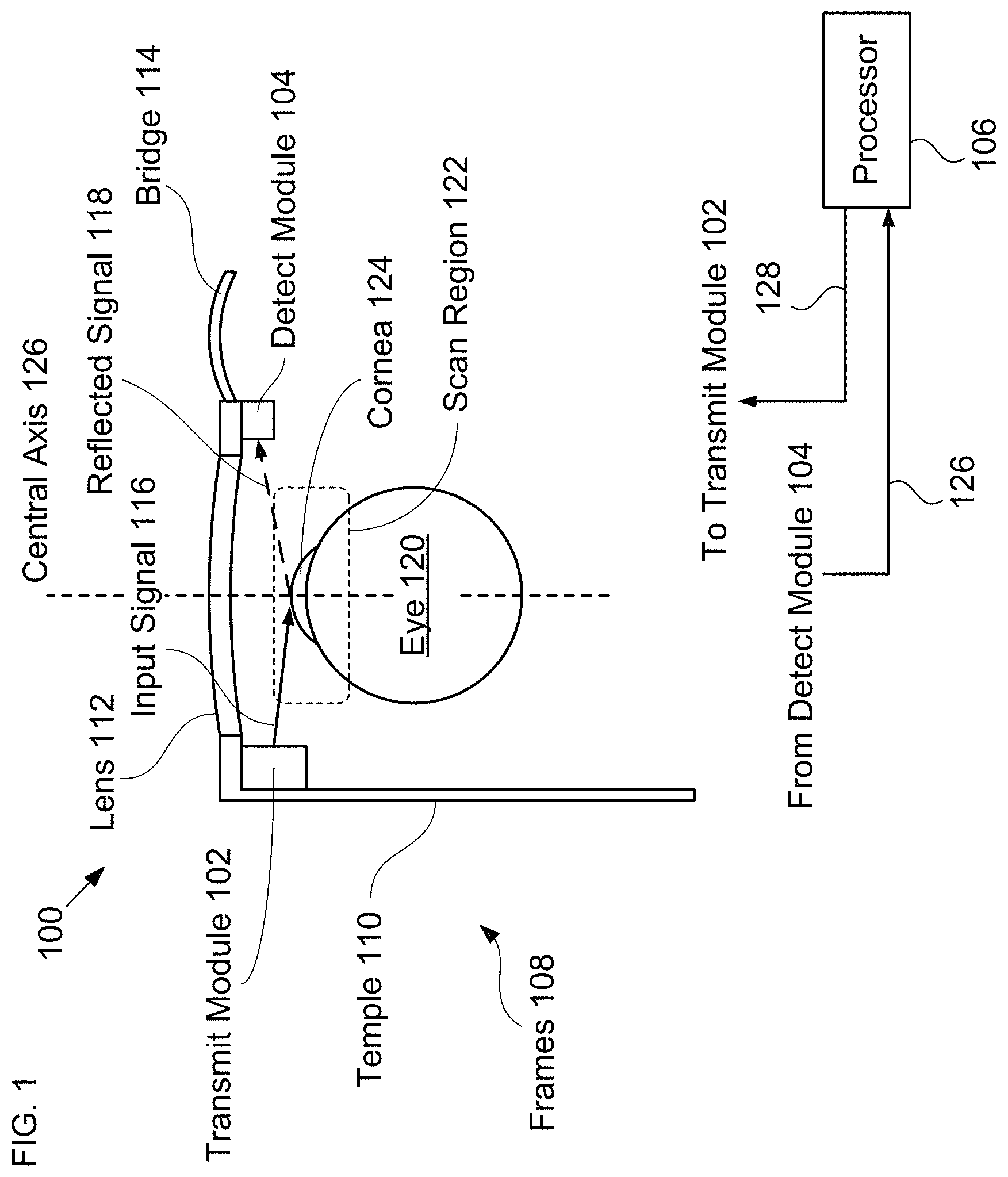 Patent US11782504 — Timer-based eye-tracking — Figure 1