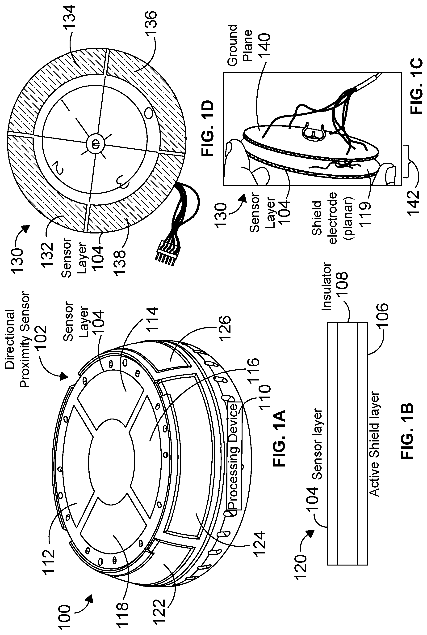 Patent US11782517 — High-distance directional proximity sensor — Figure 1