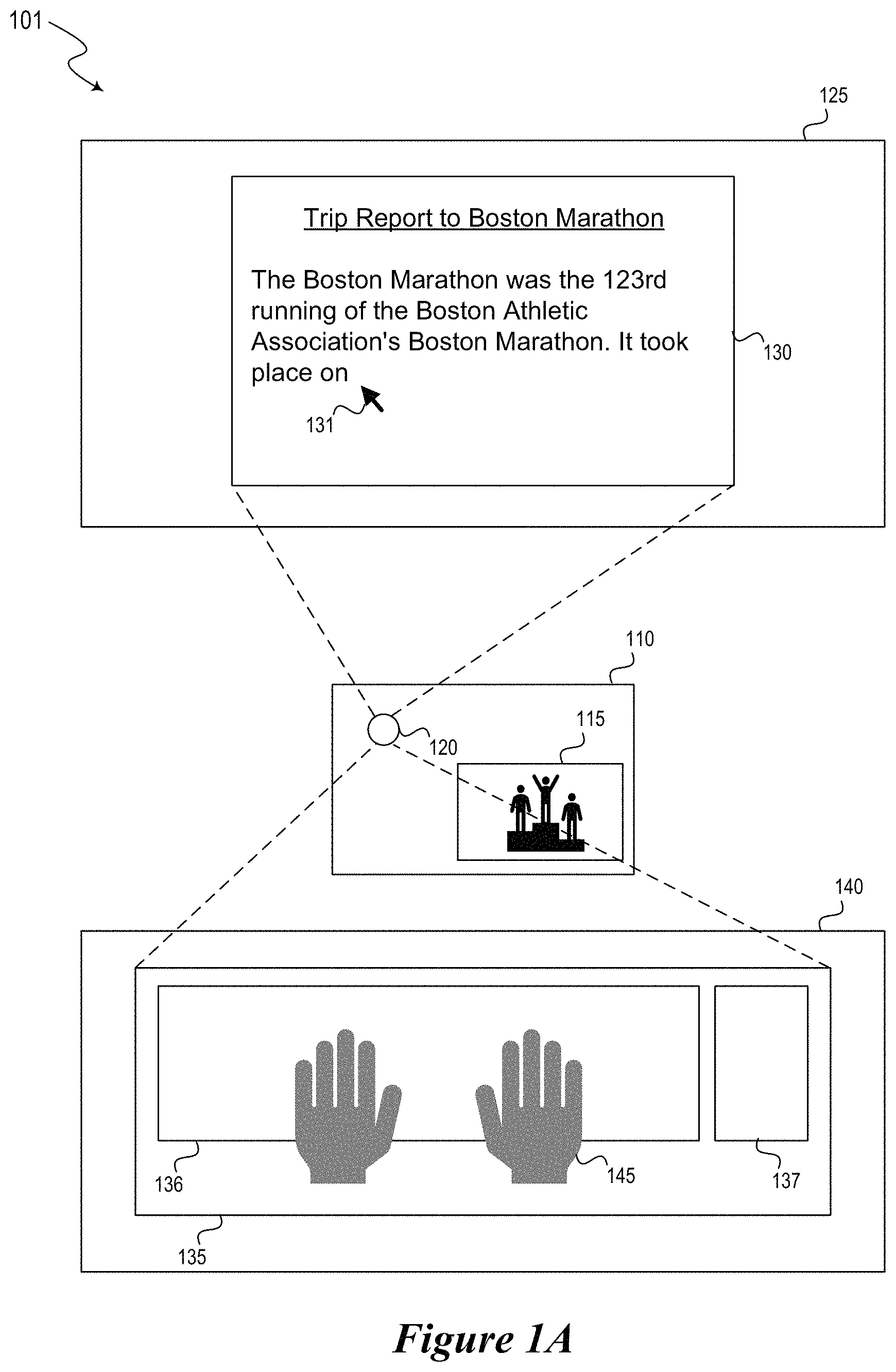 Patent US11782533 Figure 1 – Virtual peripherals for mobile devices