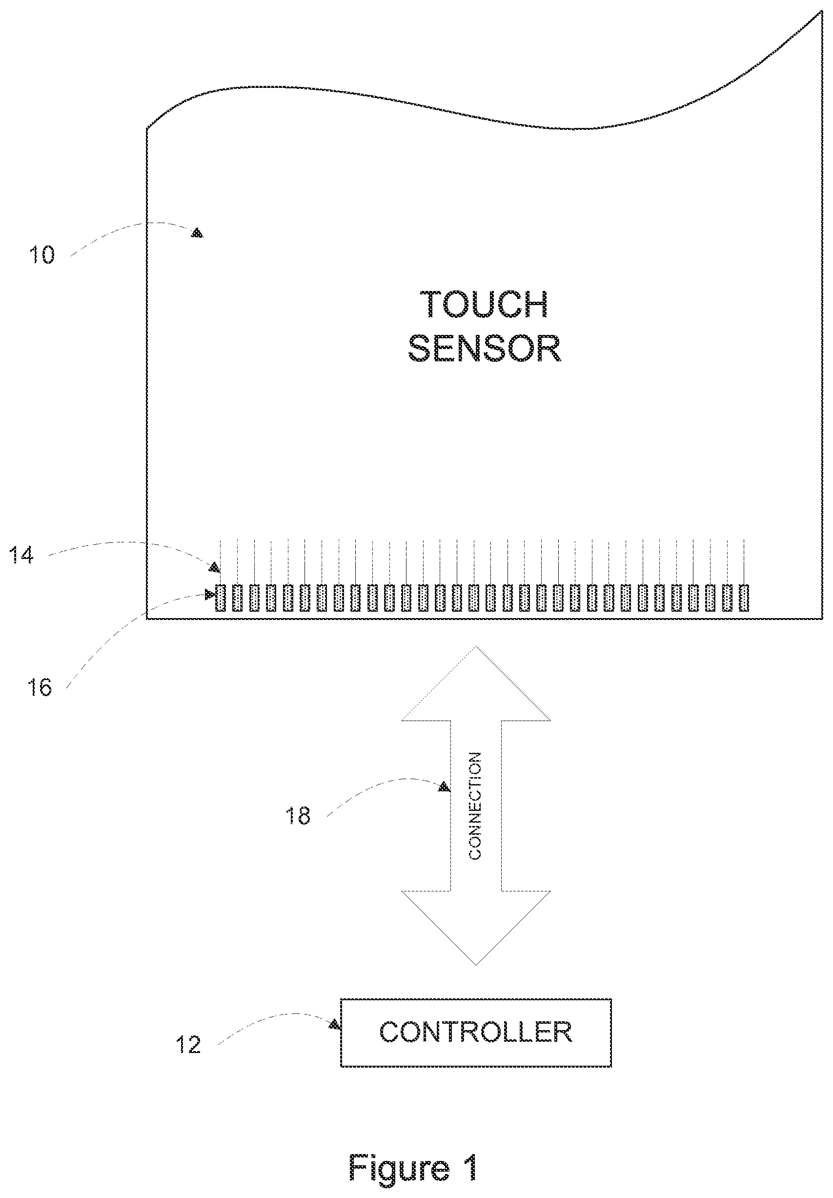 Patent US11782534 — Touch-sensitive system with motion filtering — Figure 1