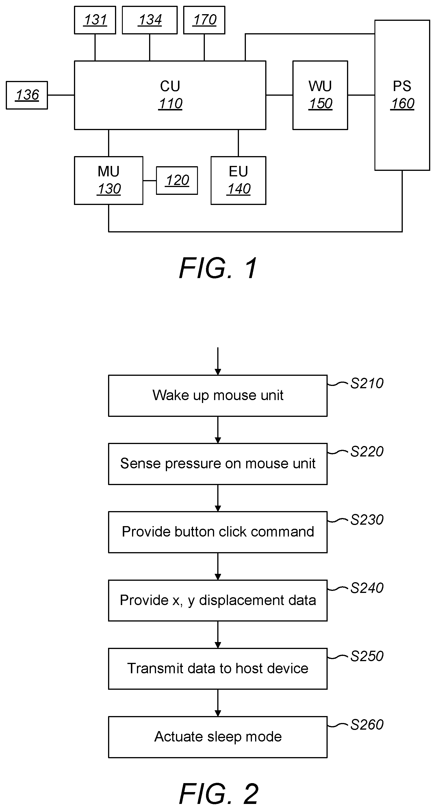 Patent US11782536 — Mouse input function for pen-shaped writing, reading or pointing devices — Figure 1