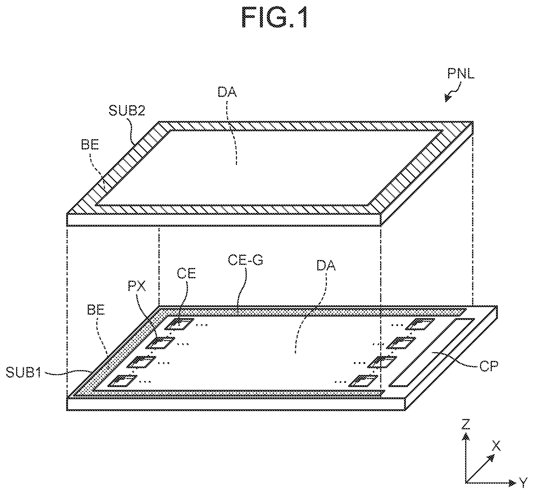 Patent US11782546 — Display device — Figure 1