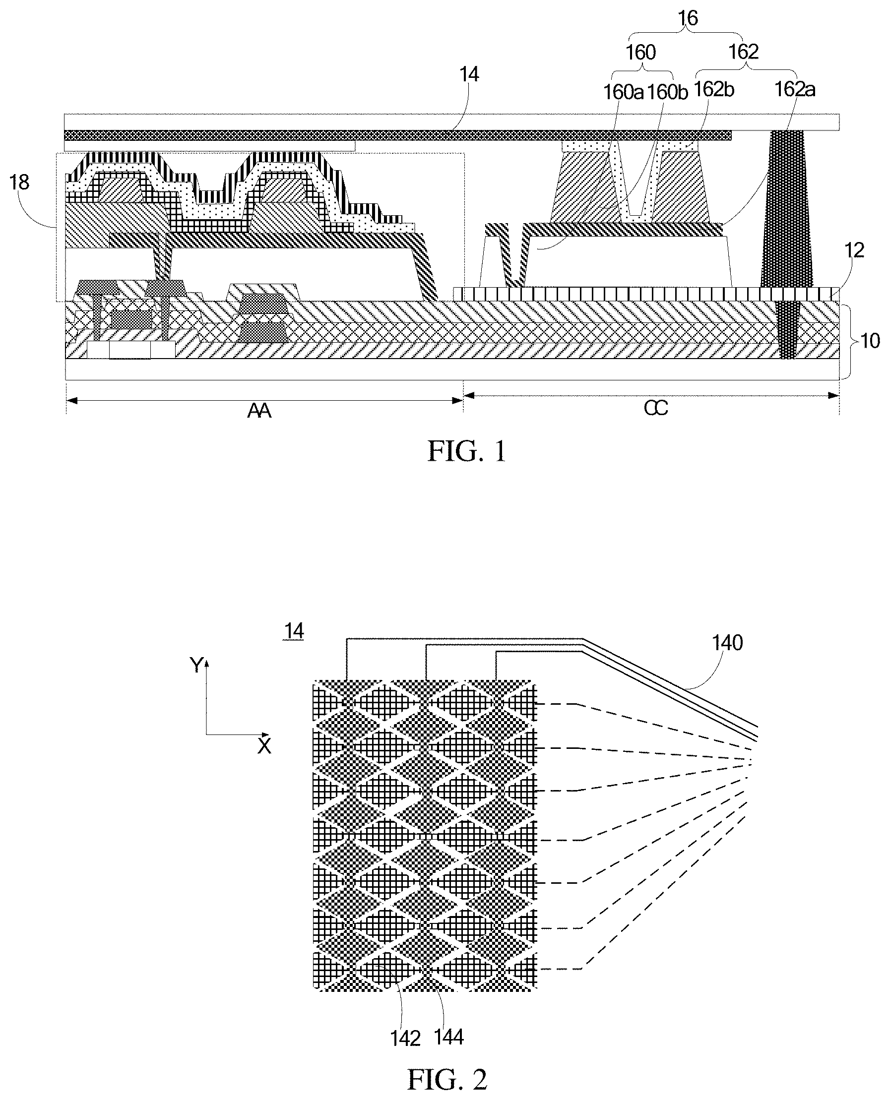 Patent US11782549 — Display panel and display device — Figure 1