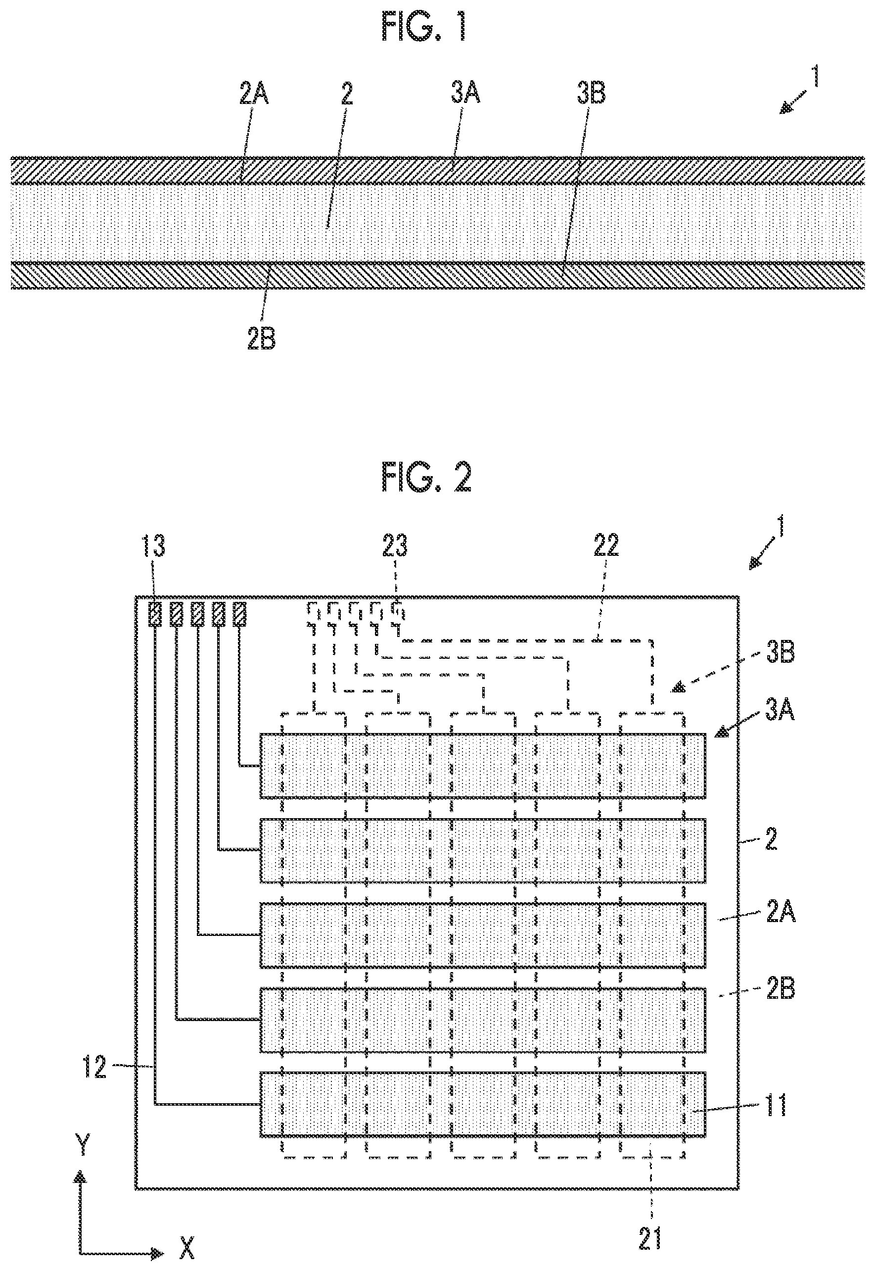 Patent US11782551 — Conductive member for touch panel and touch panel — Figure 1
