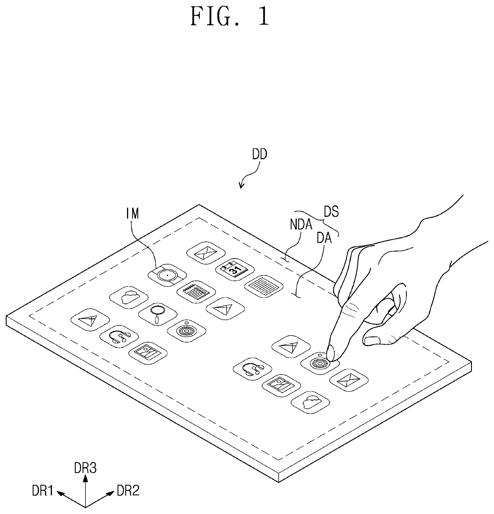 Patent US11782555 — Driving method of display device — Figure 1