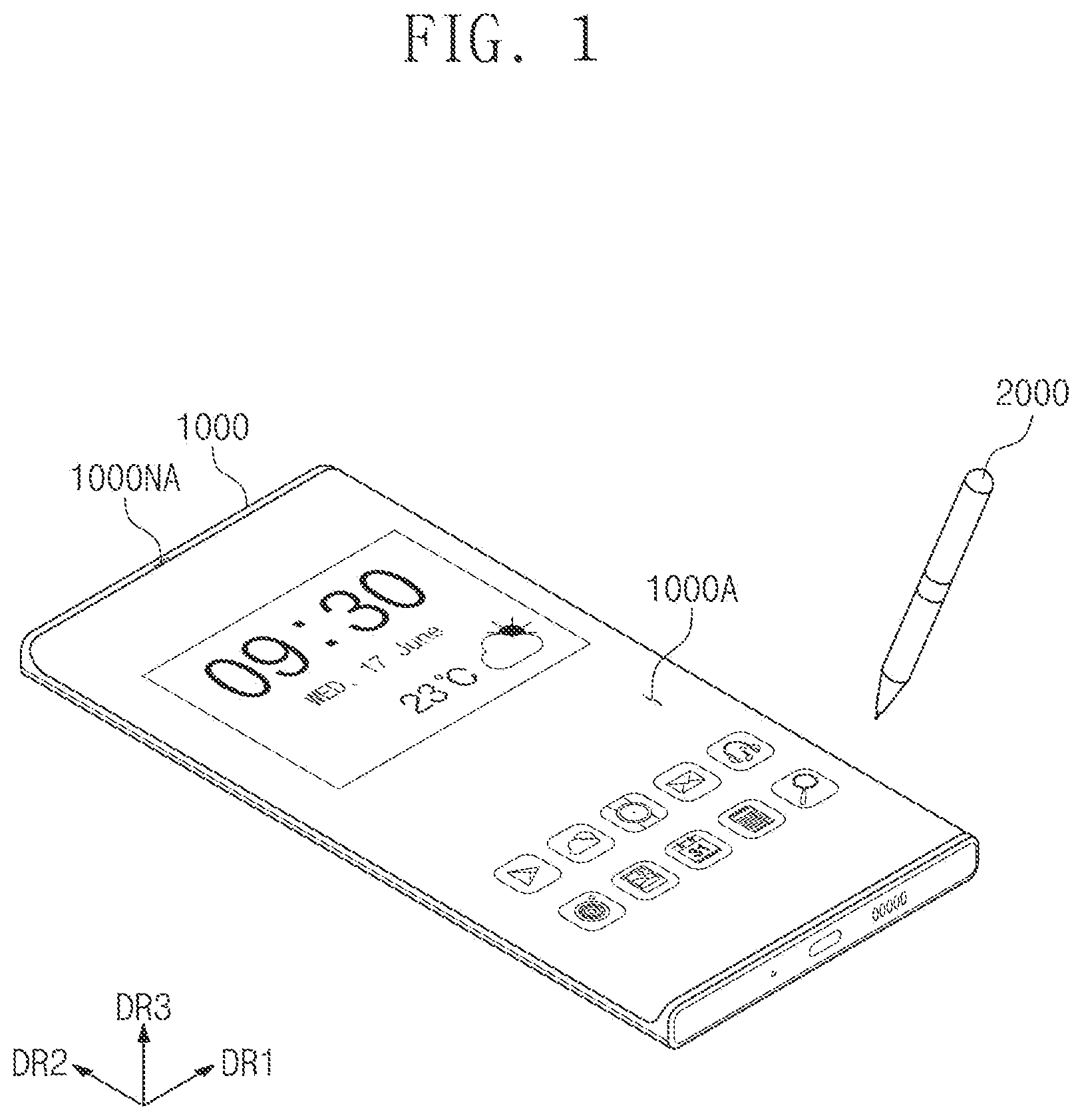 Patent US11782566 — Electronic device — Figure 1
