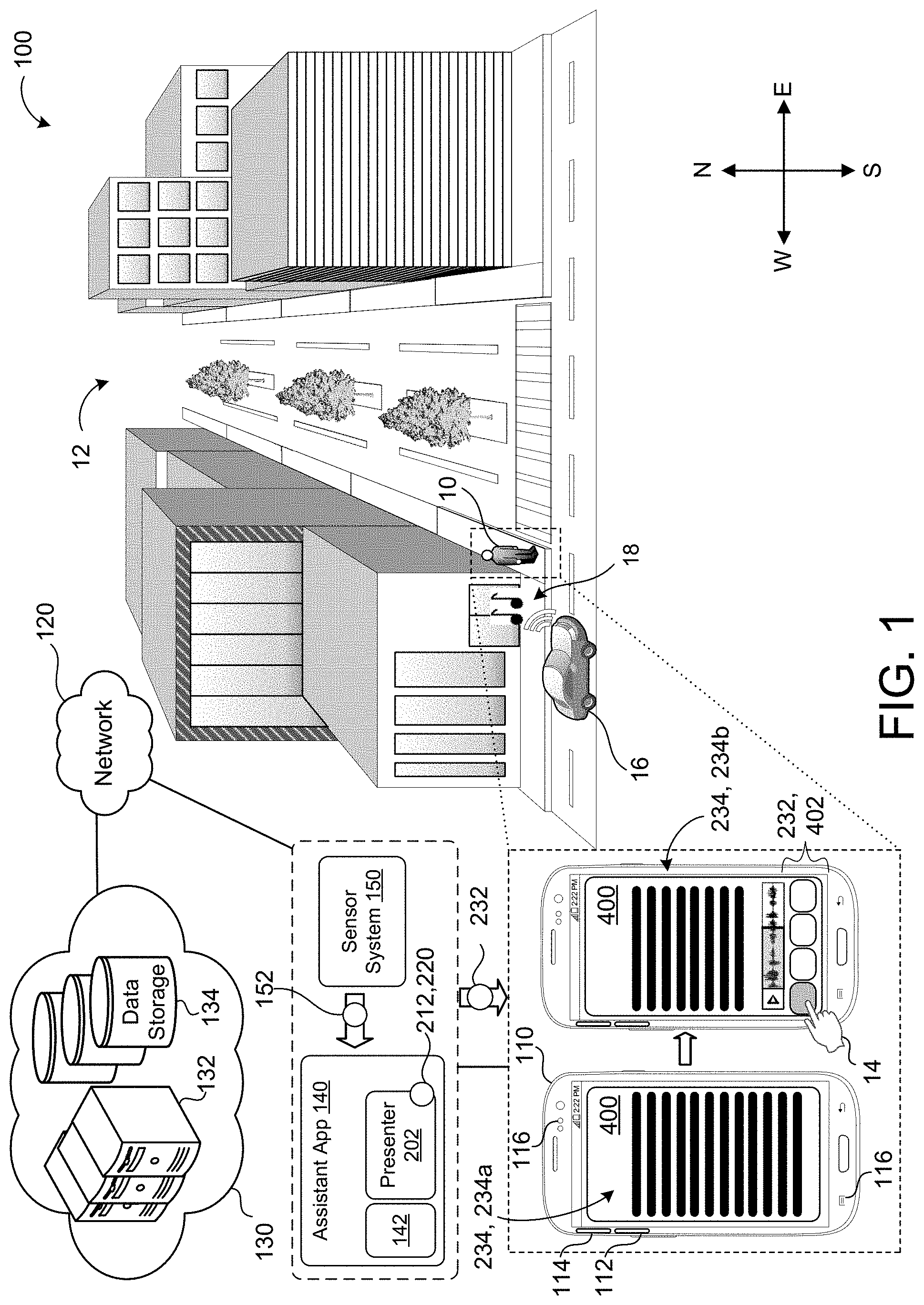 Patent US11782569 Figure 1 – Contextual triggering of assistive functions