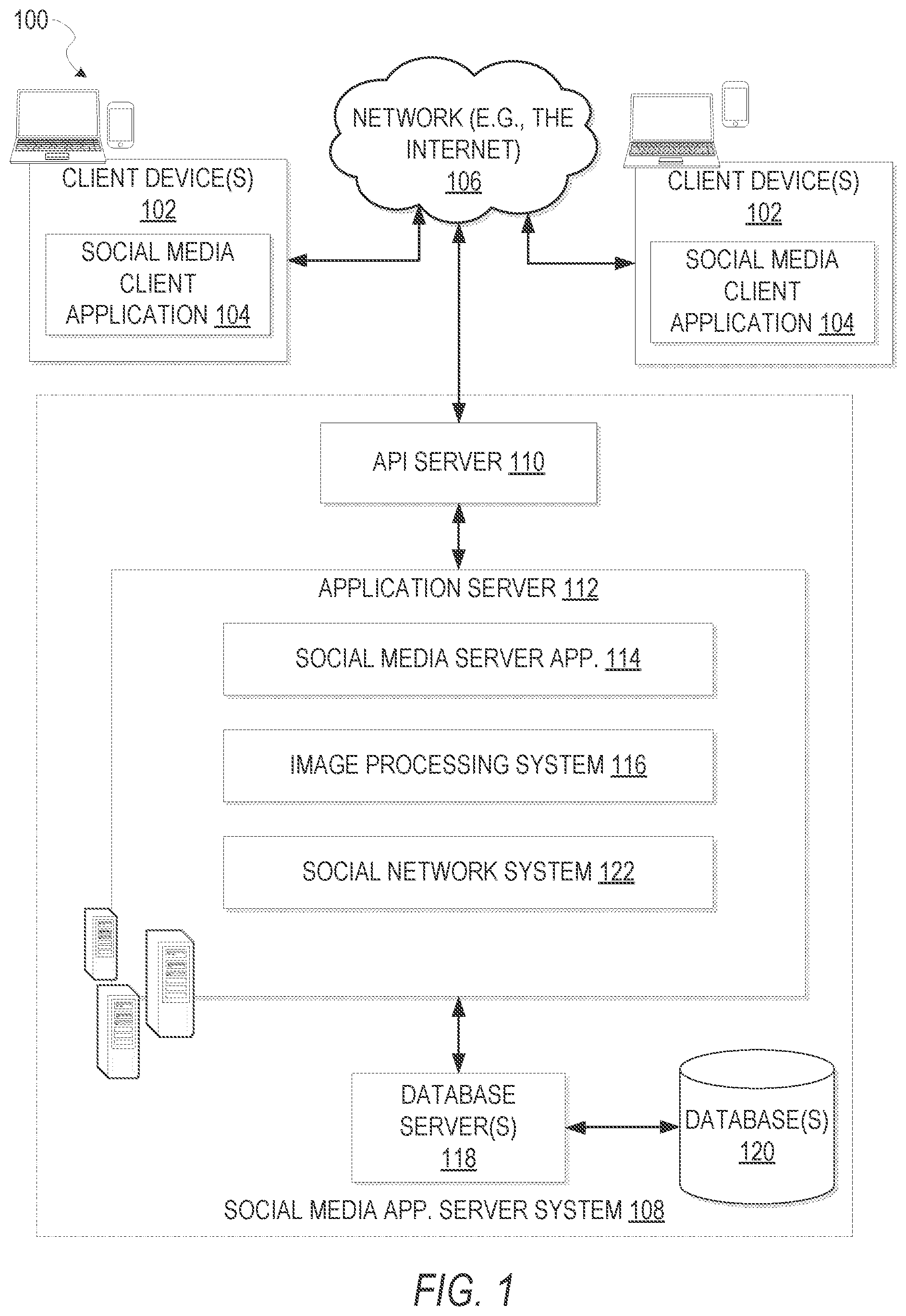 Patent US11782574 — Map-based graphical user interface indicating geospatial activity metrics — Figure 1