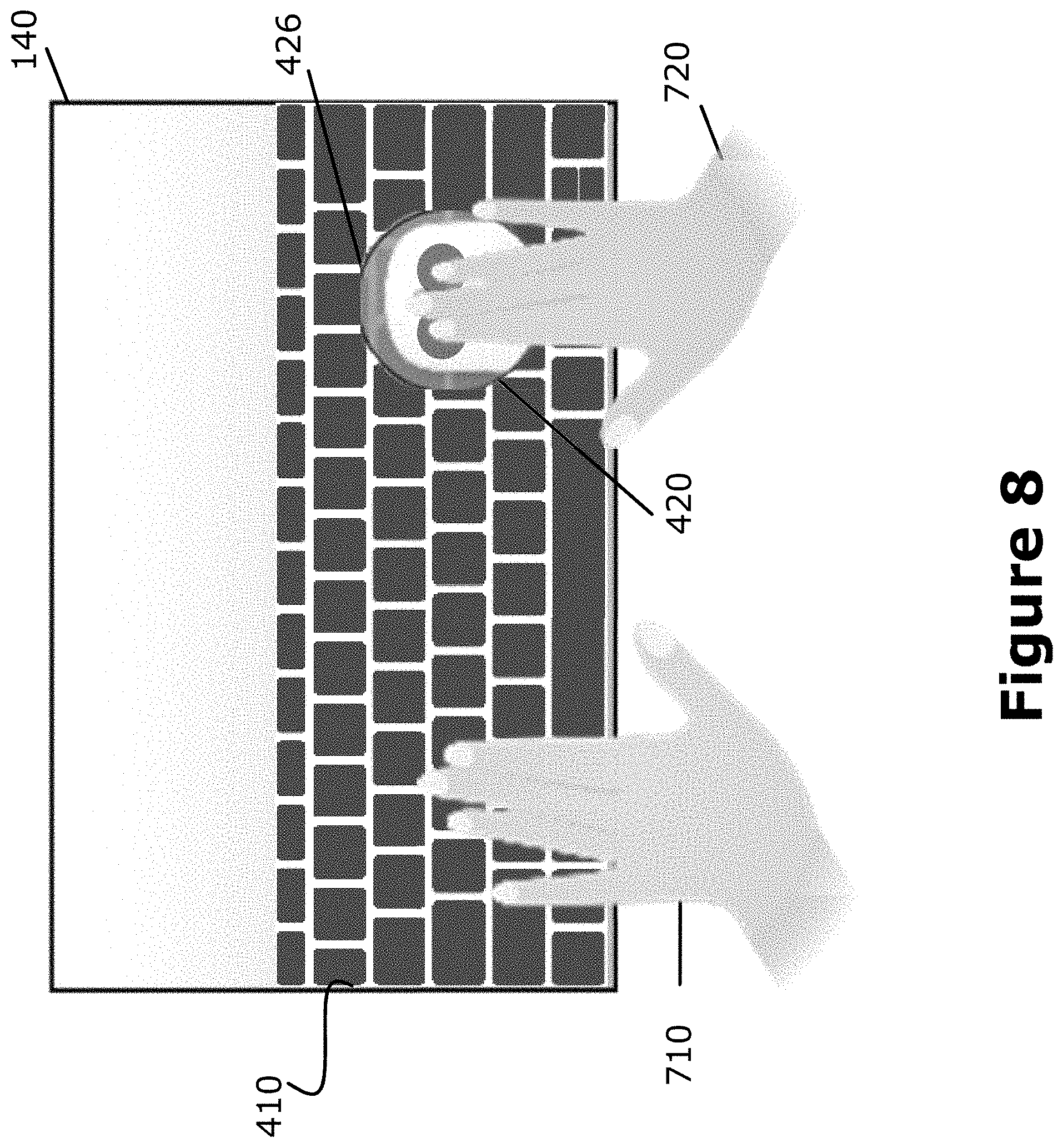 Patent US11782599 Figure 8 – Virtual mouse for electronic touchscreen display