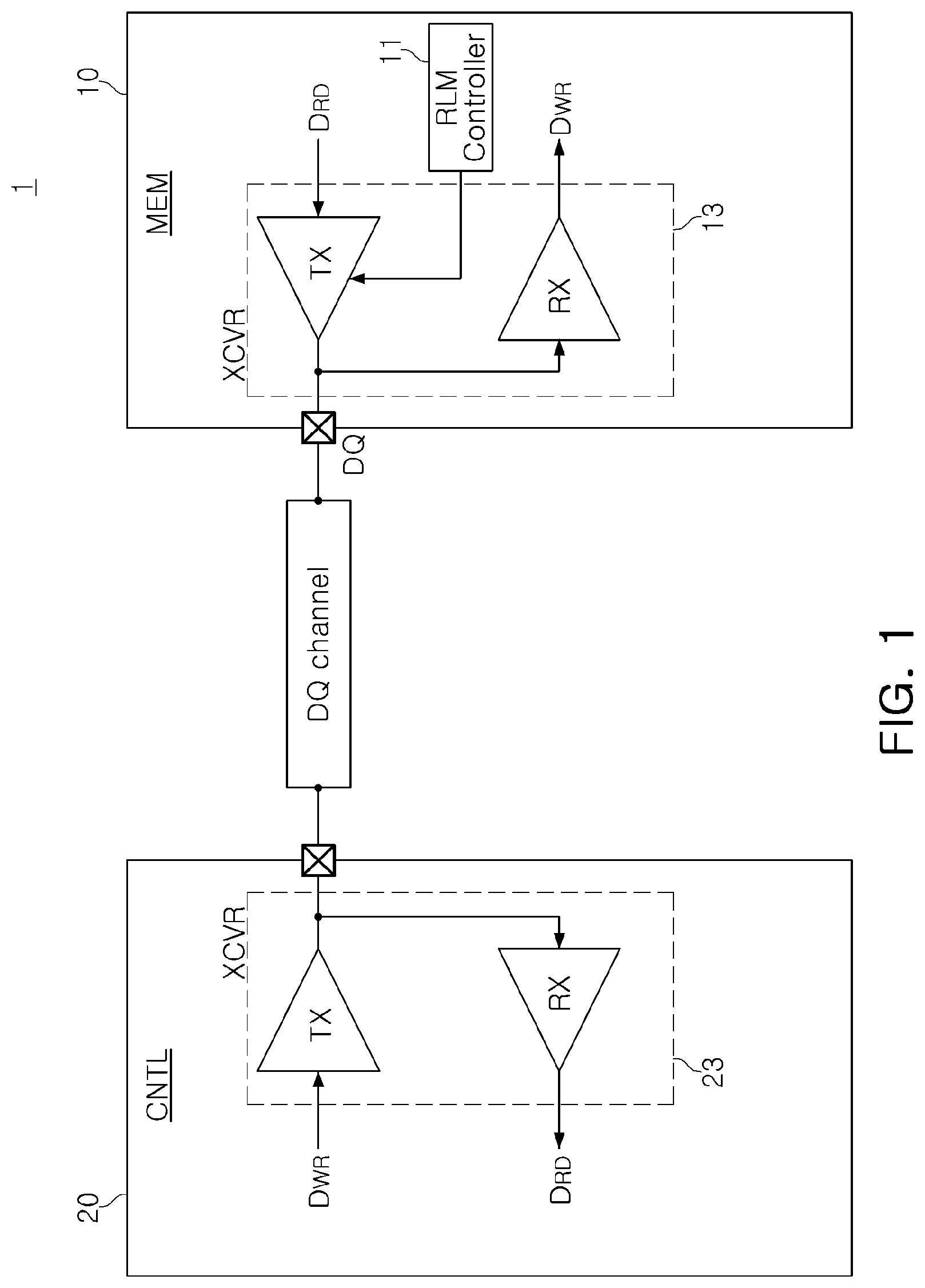Patent US11782618 — Memory device, method of calibrating signal level thereof, and memory system having the same — Figure 1