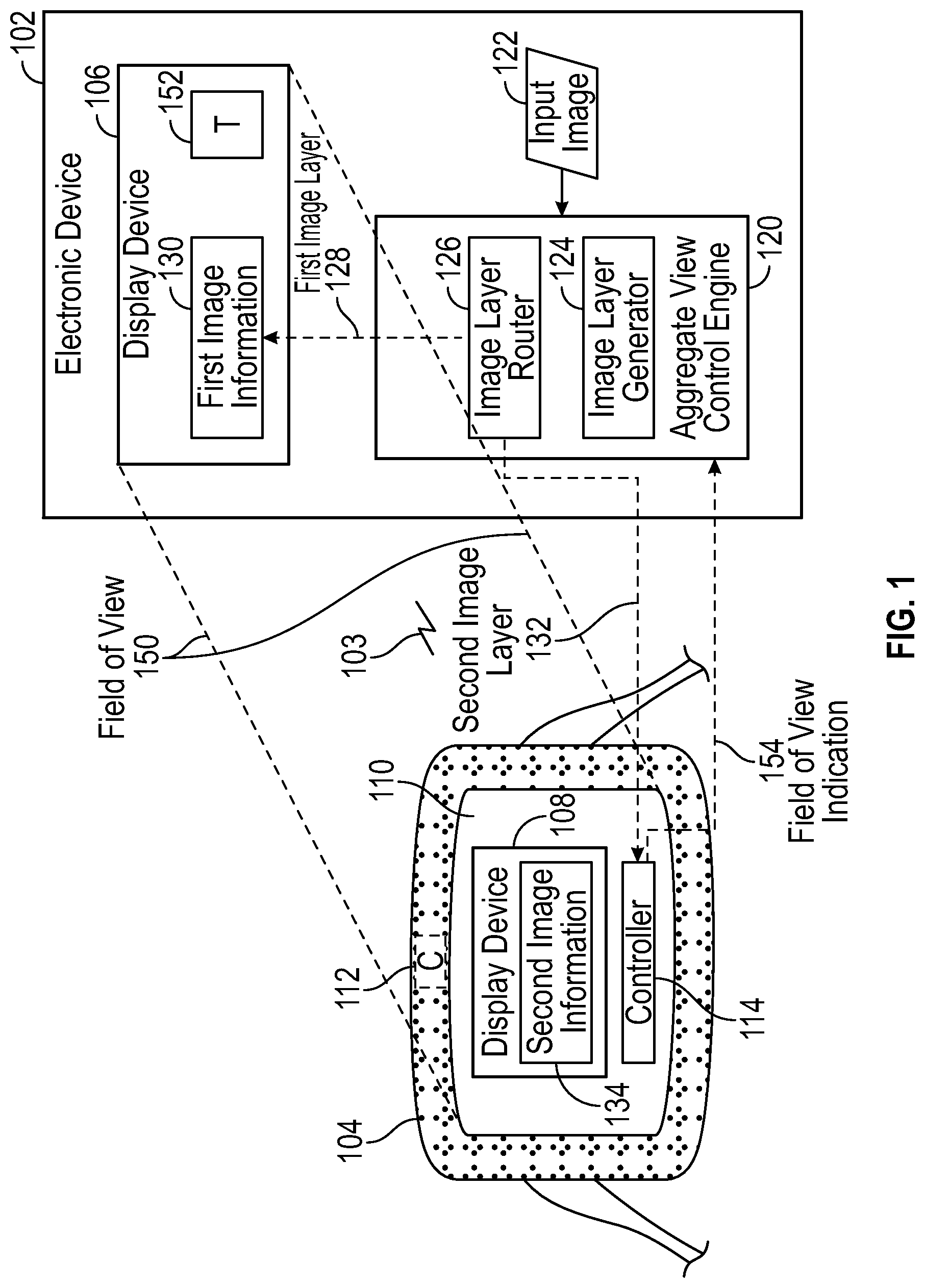 Patent US11782666 Figure 1 – Aggregate view of image information on display devices