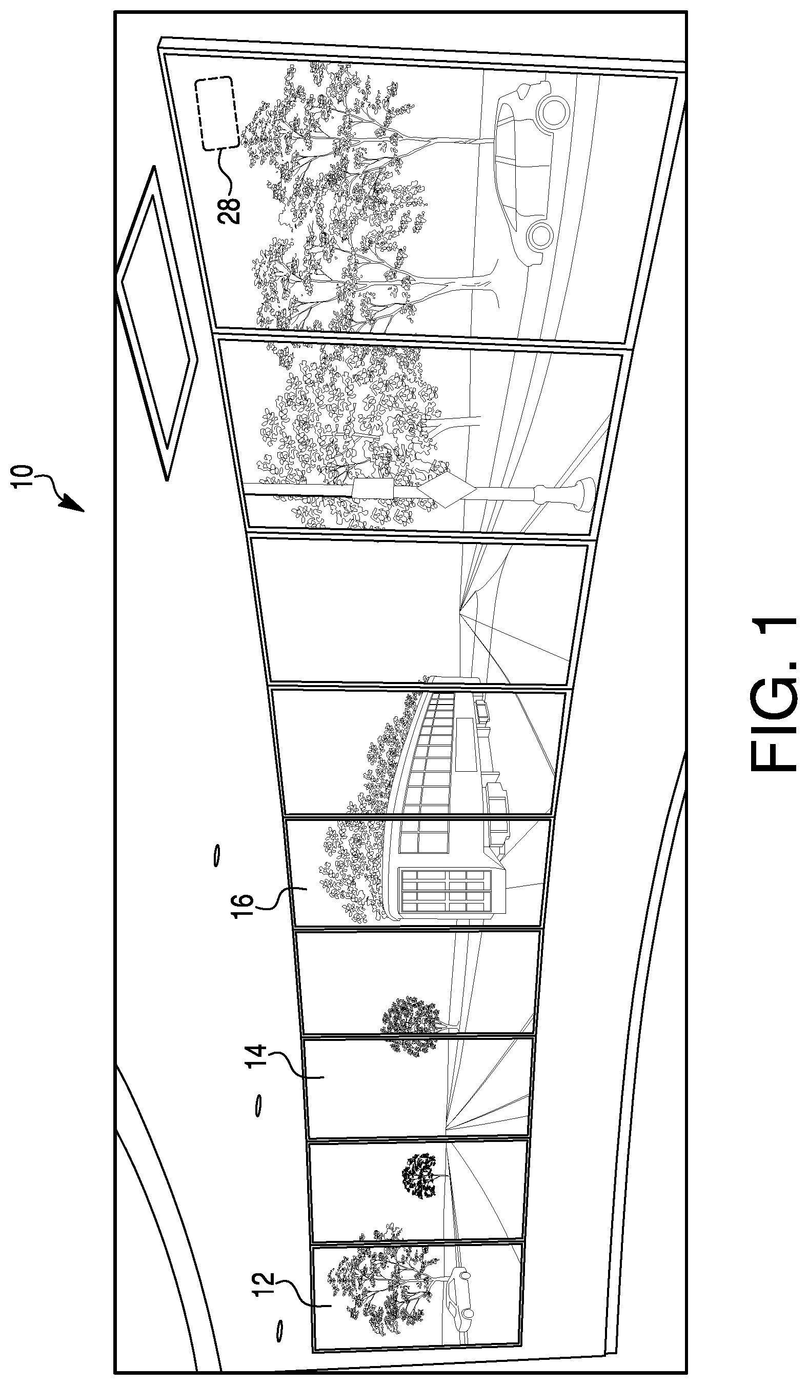 Patent US11782667 Figure 1 – Multi-panel, multi-communication video wall and system and method for seamlessly isolating one or more panels for individual user interaction