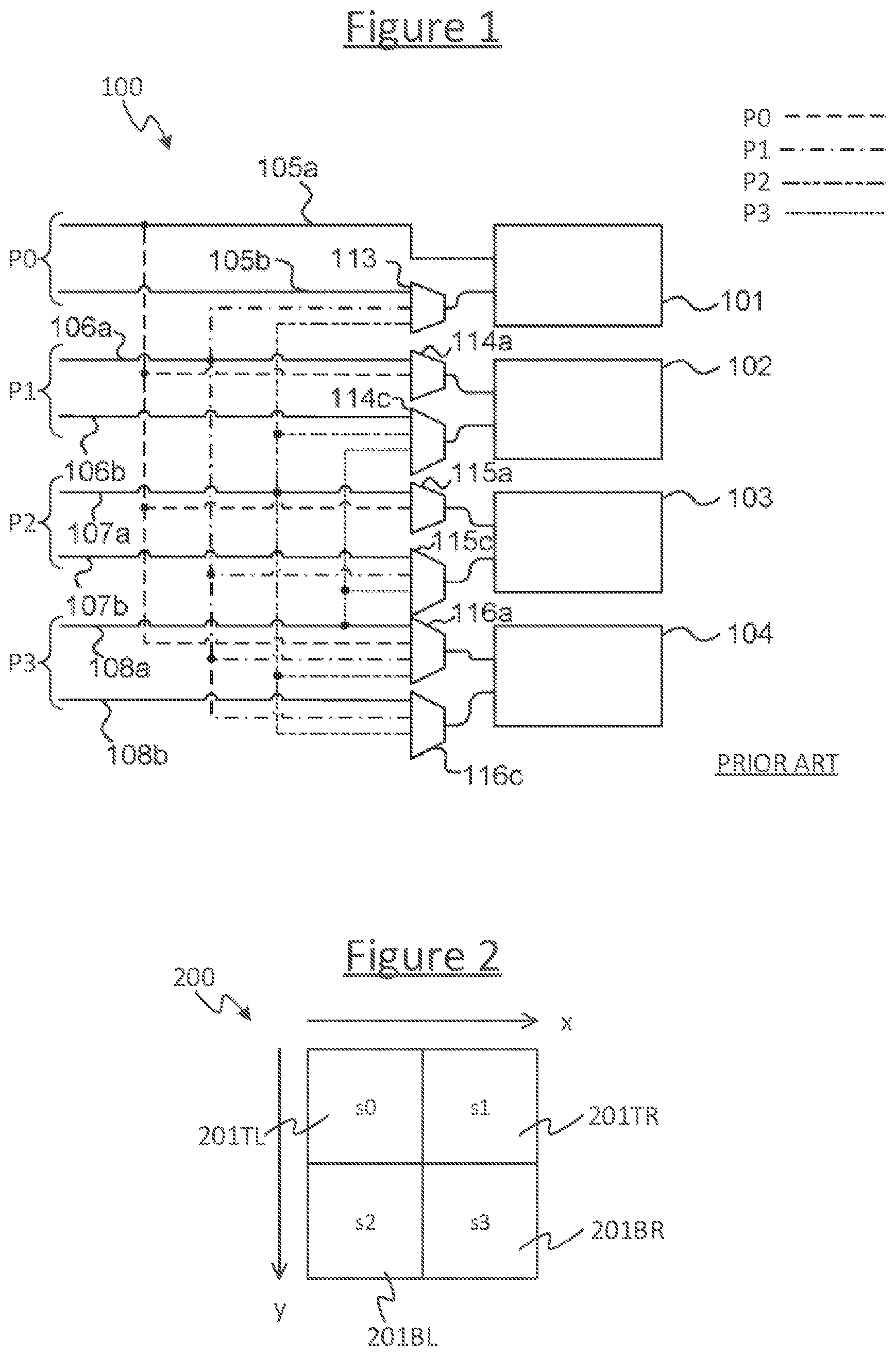 Patent US11782679 — Multiplexing between different processing channels — Figure 1