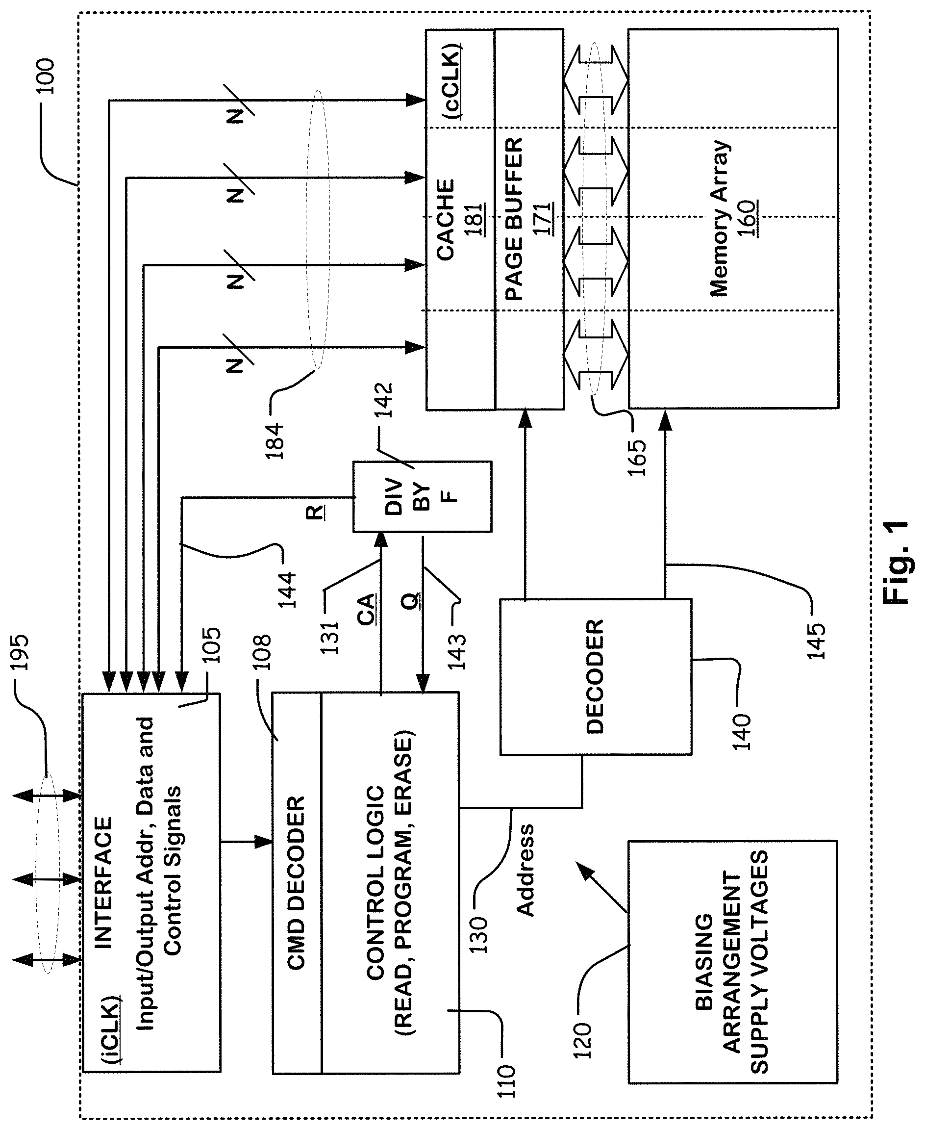 Patent US11782824 Figure 1 – Universal data path architecture for different data array