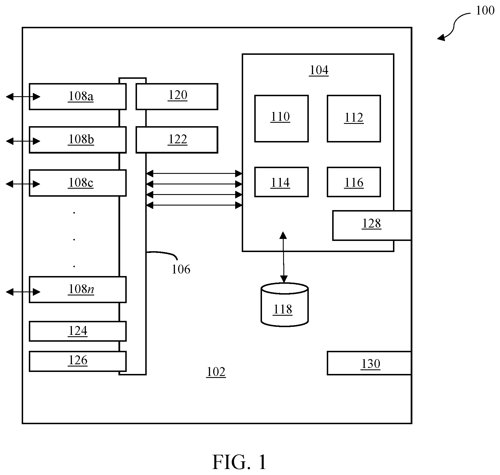 Patent US11782864 — Reconfigurable interconnection node — Figure 1