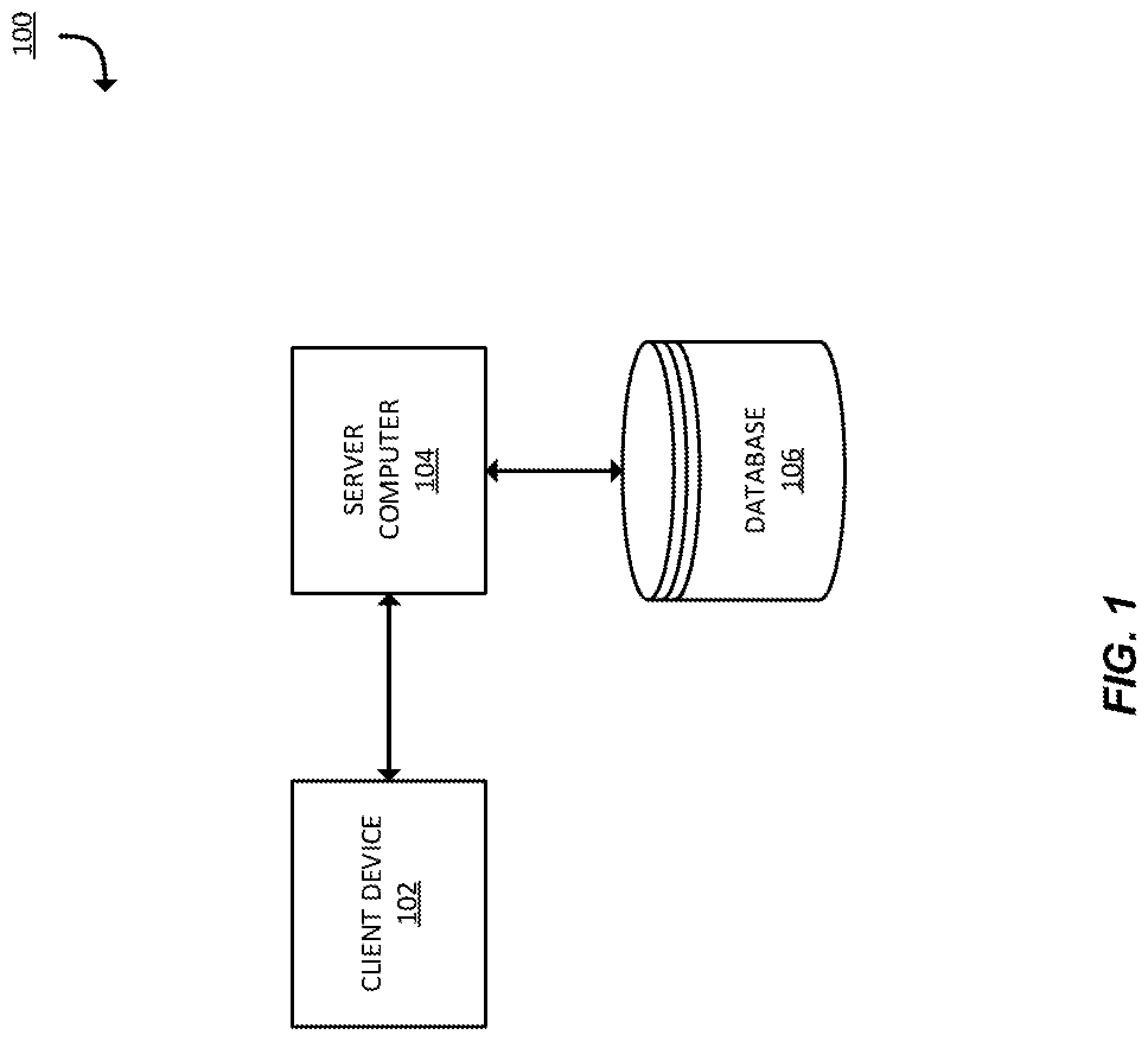 Patent US11782896 — Method and system for creating rapid searchable altered data in a database — Figure 1