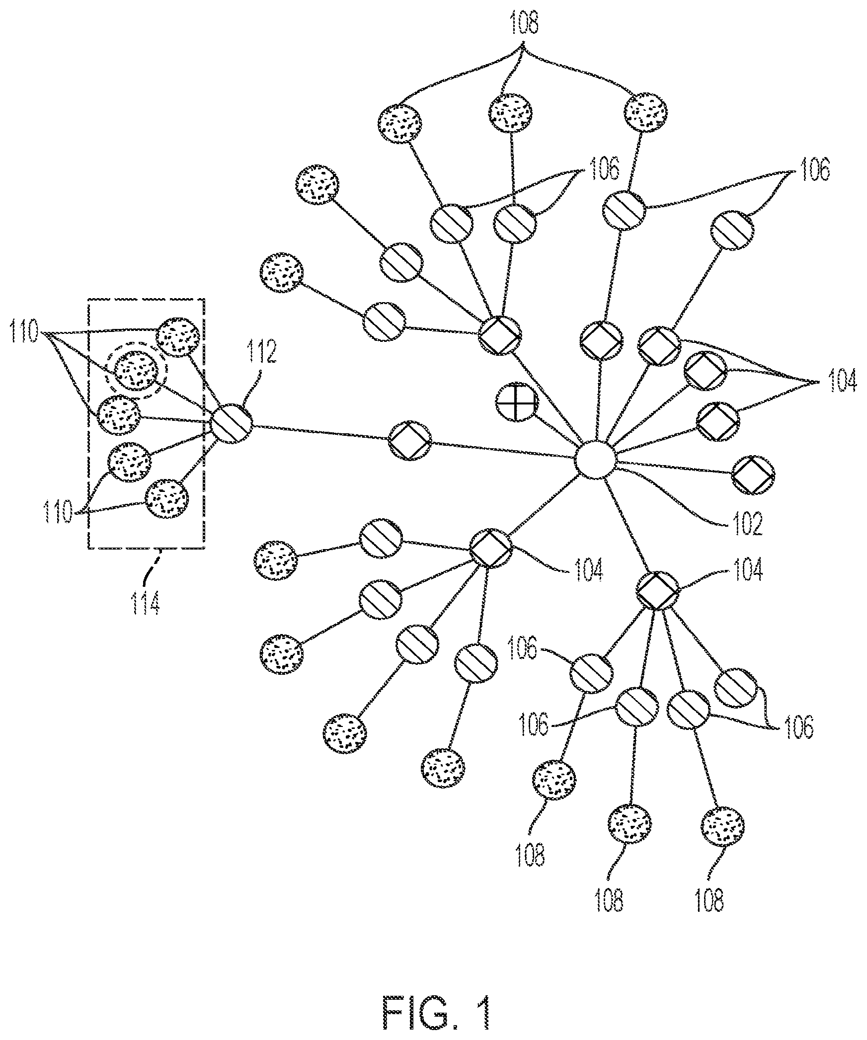 Patent US11782964 — Method to recommend intents based on a weighted ranked hierarchical graph — Figure 1