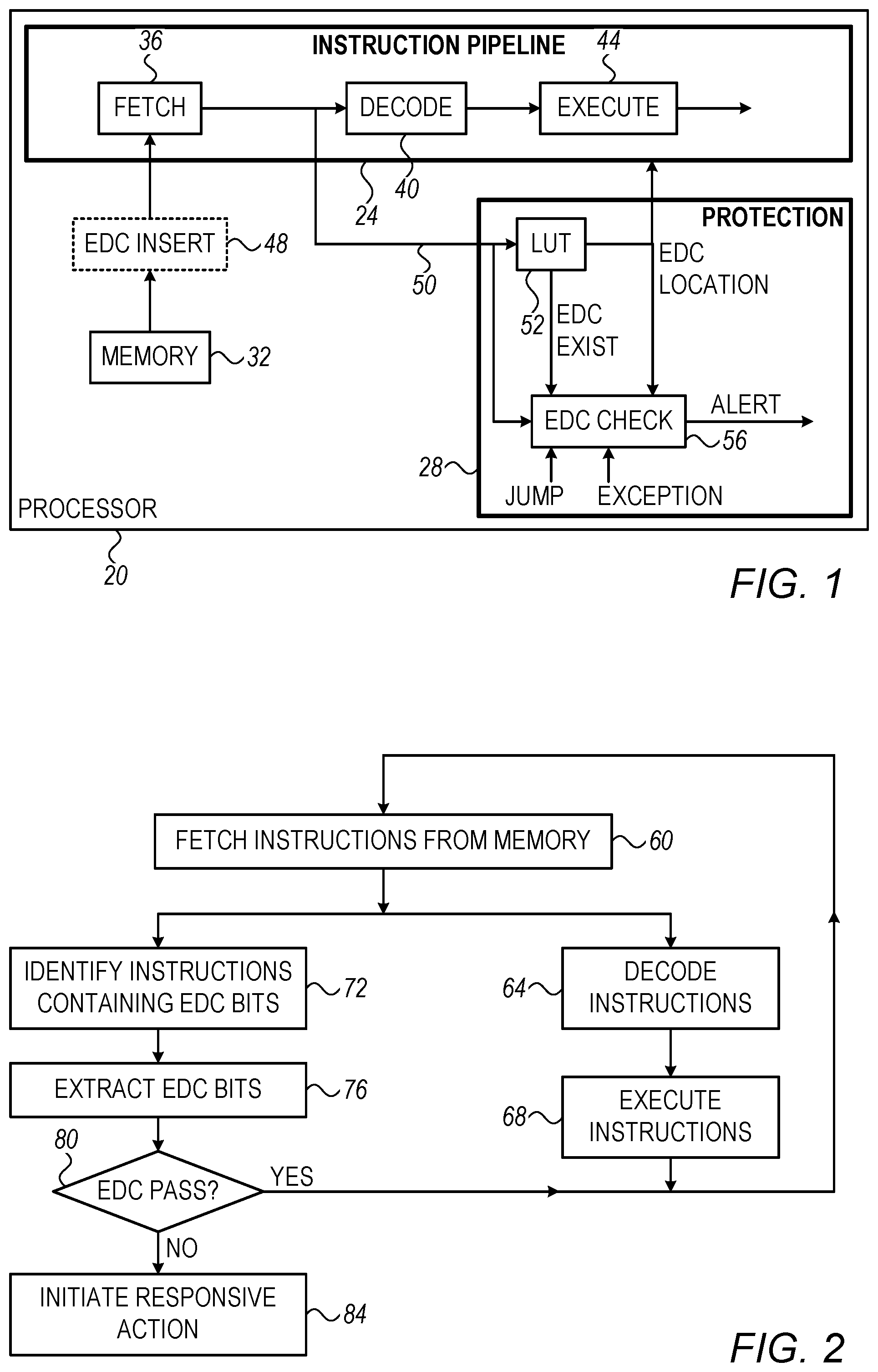 Patent US11783026 — Processor with in-band fault-injection detection — Figure 1