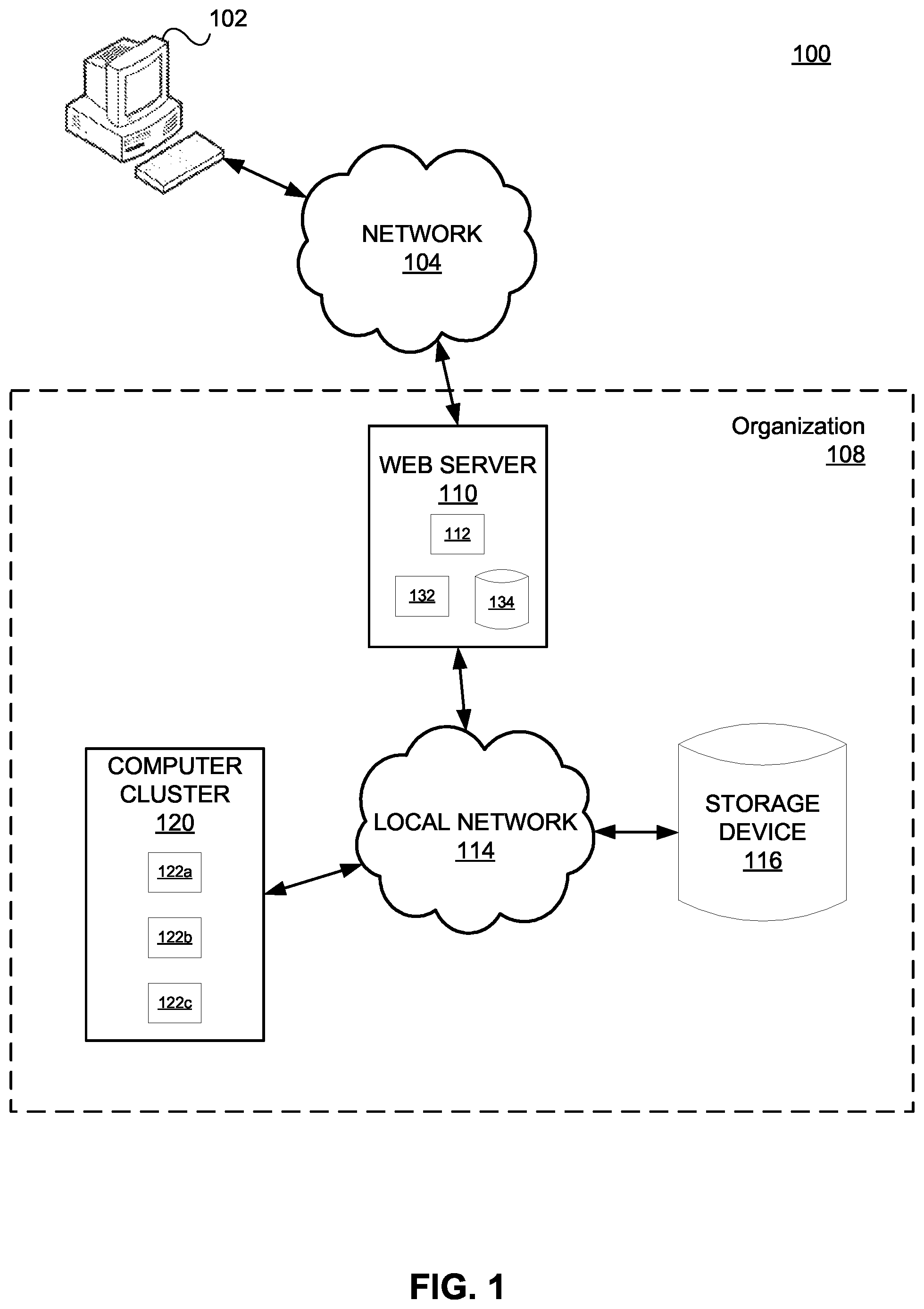 Patent US11783075 — Systems and methods of providing access to secure data — Figure 1