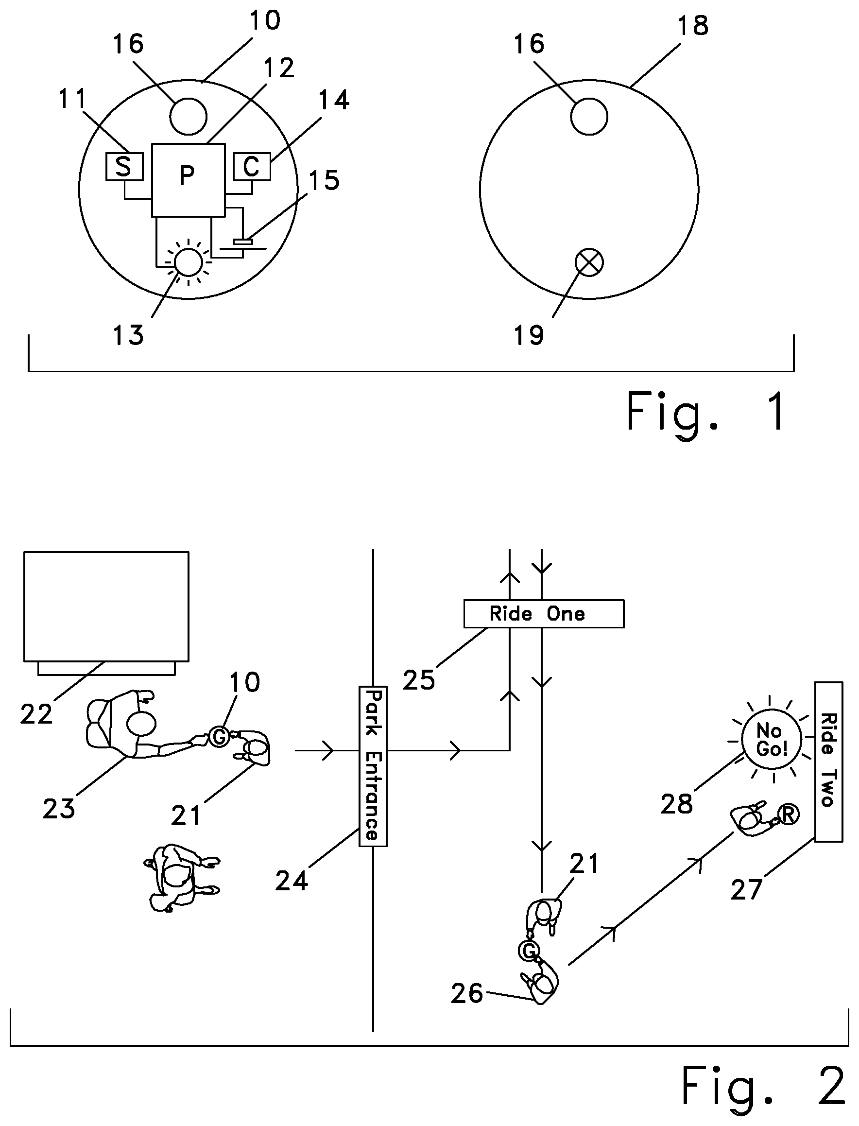 Patent US11783159 — Method and device for detecting unauthorized transfer between persons — Figure 1