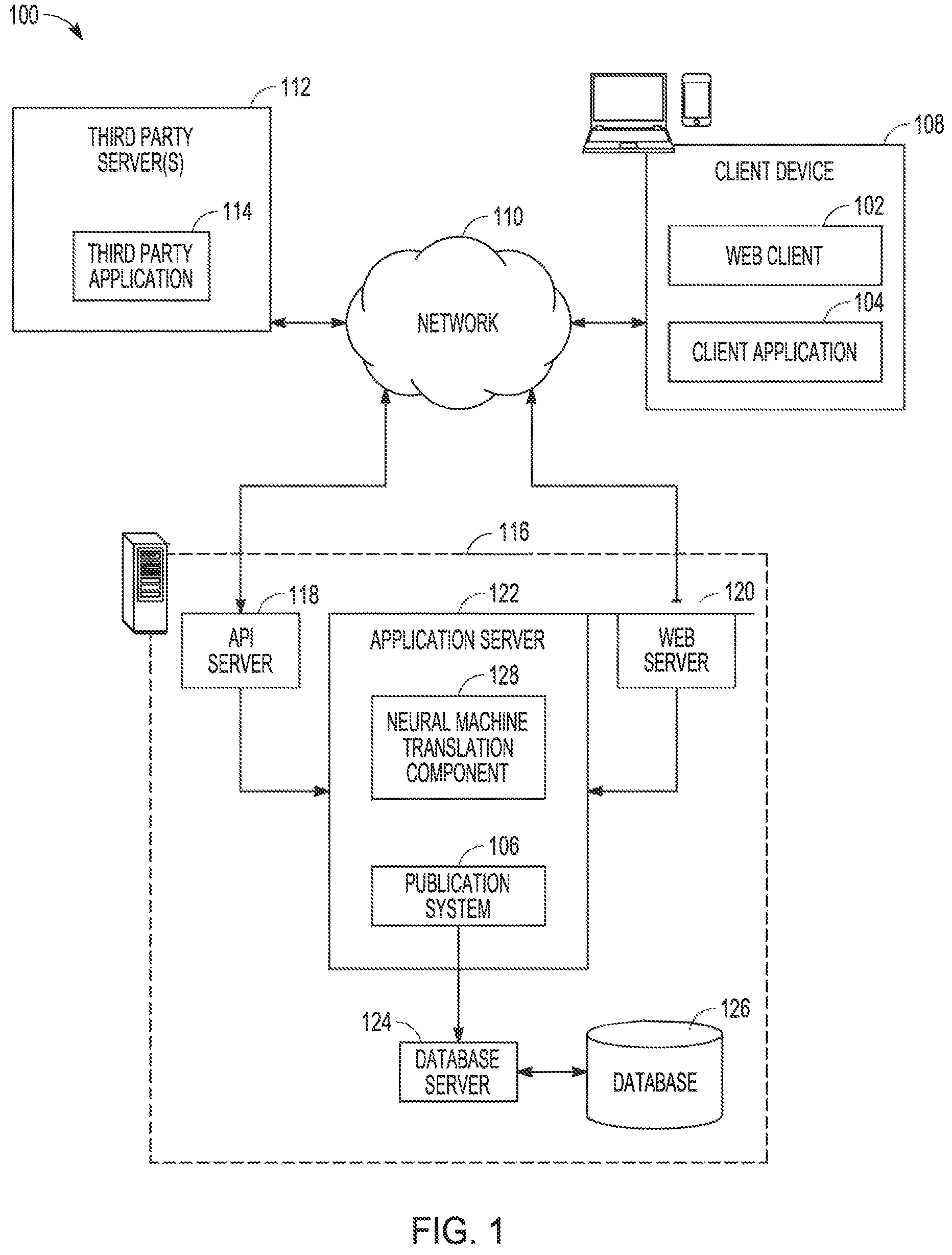 Patent US11783197 — Using meta-information in neural machine translation — Figure 1