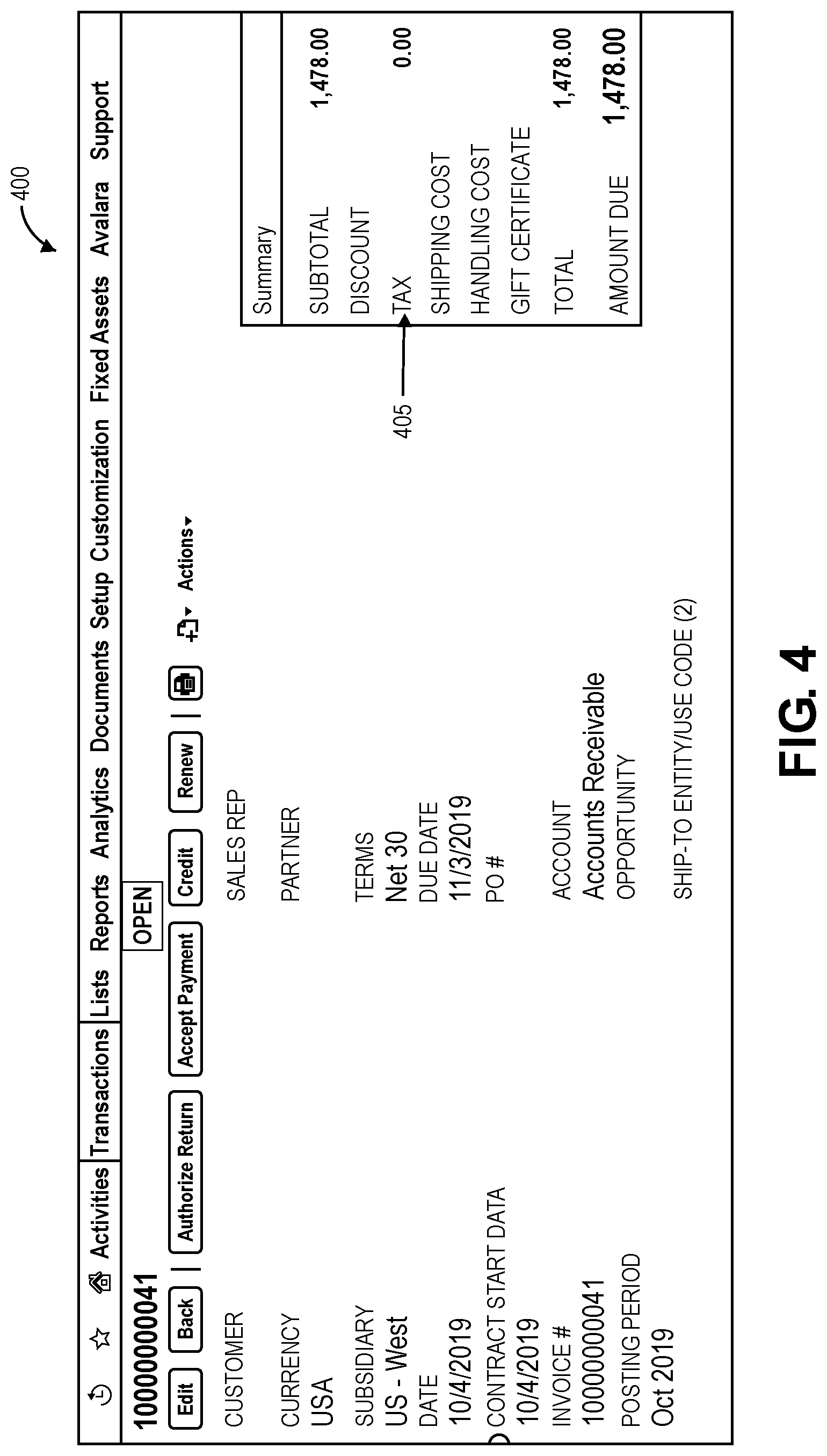 Patent US11783212 Figure 4 – Software service platform and graphical user interface (GUI) for determining and presenting rule-based conclusions