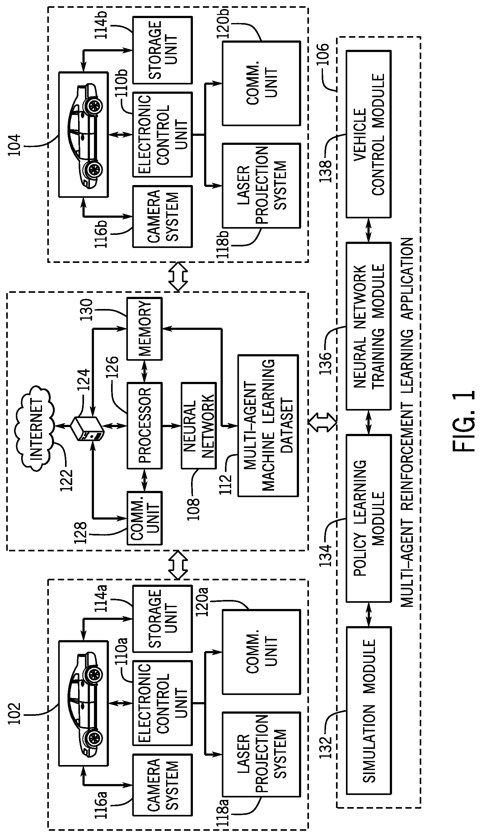 Patent US11783232 — System and method for multi-agent reinforcement learning in a multi-agent environment — Figure 1