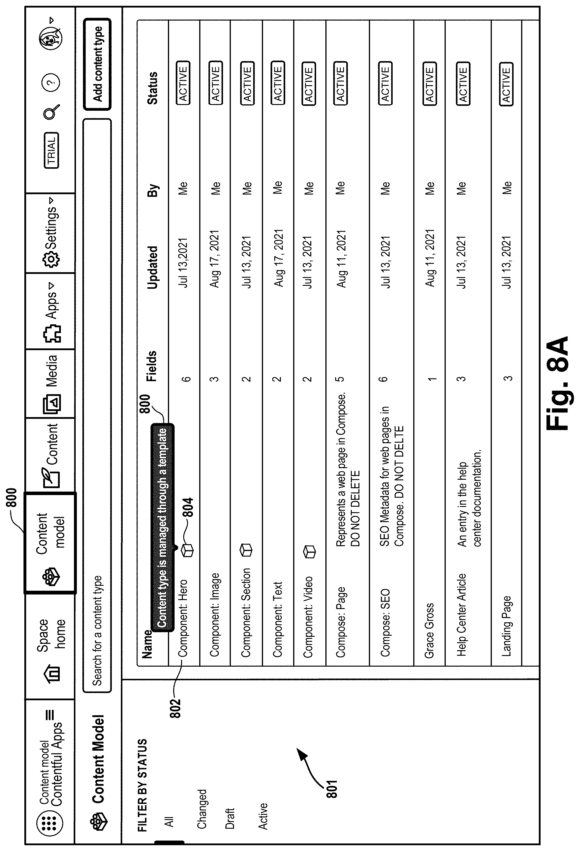 Patent US11783293 Figure 14 – Templates for content spaces in a content management system