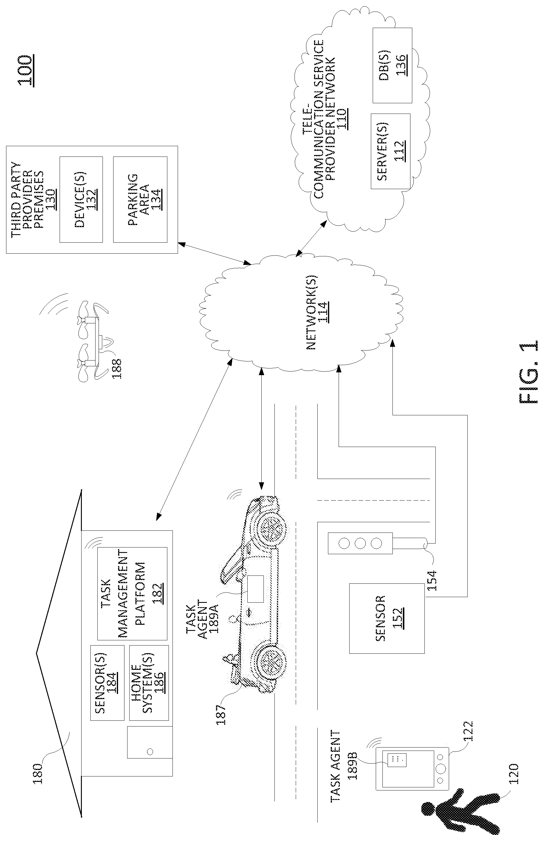 Patent US11783300 — Task execution engine and system — Figure 1