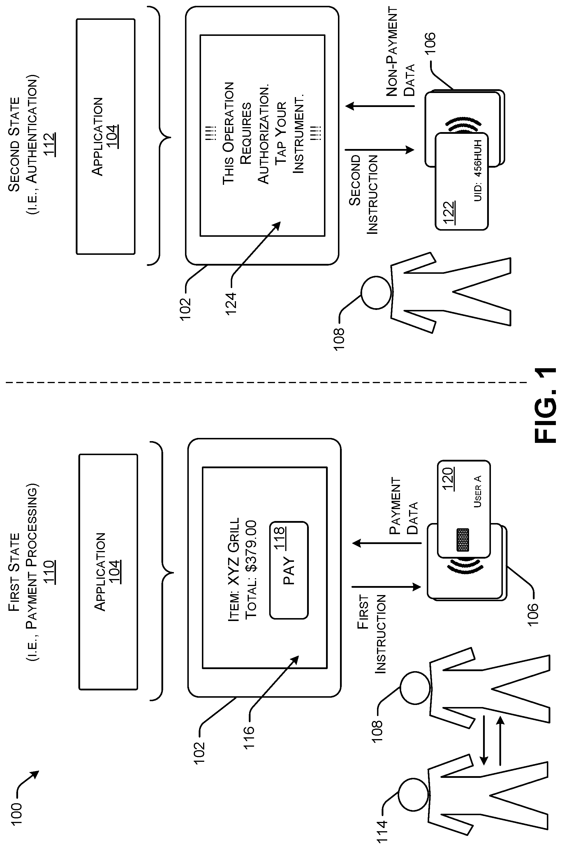 Patent US11783310 — Point-of-sale authorization — Figure 1