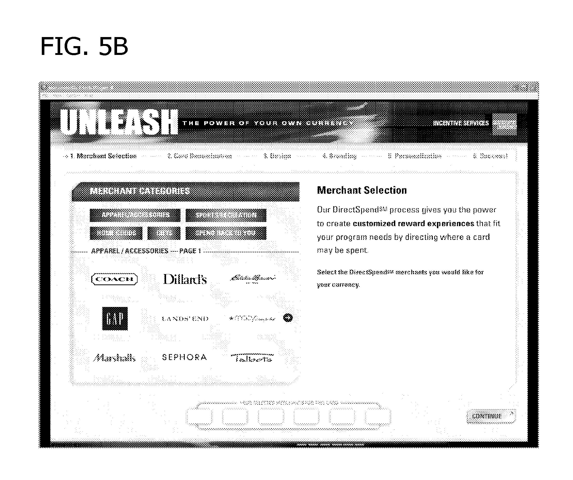 Patent US11783319 Figure 6 – Client customized virtual or physical card for use with selected merchants