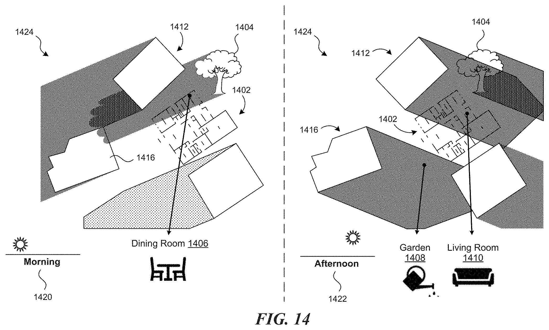 Patent US11783385 Figure 14 – Home valuation using identified exterior and interior features systems and methods