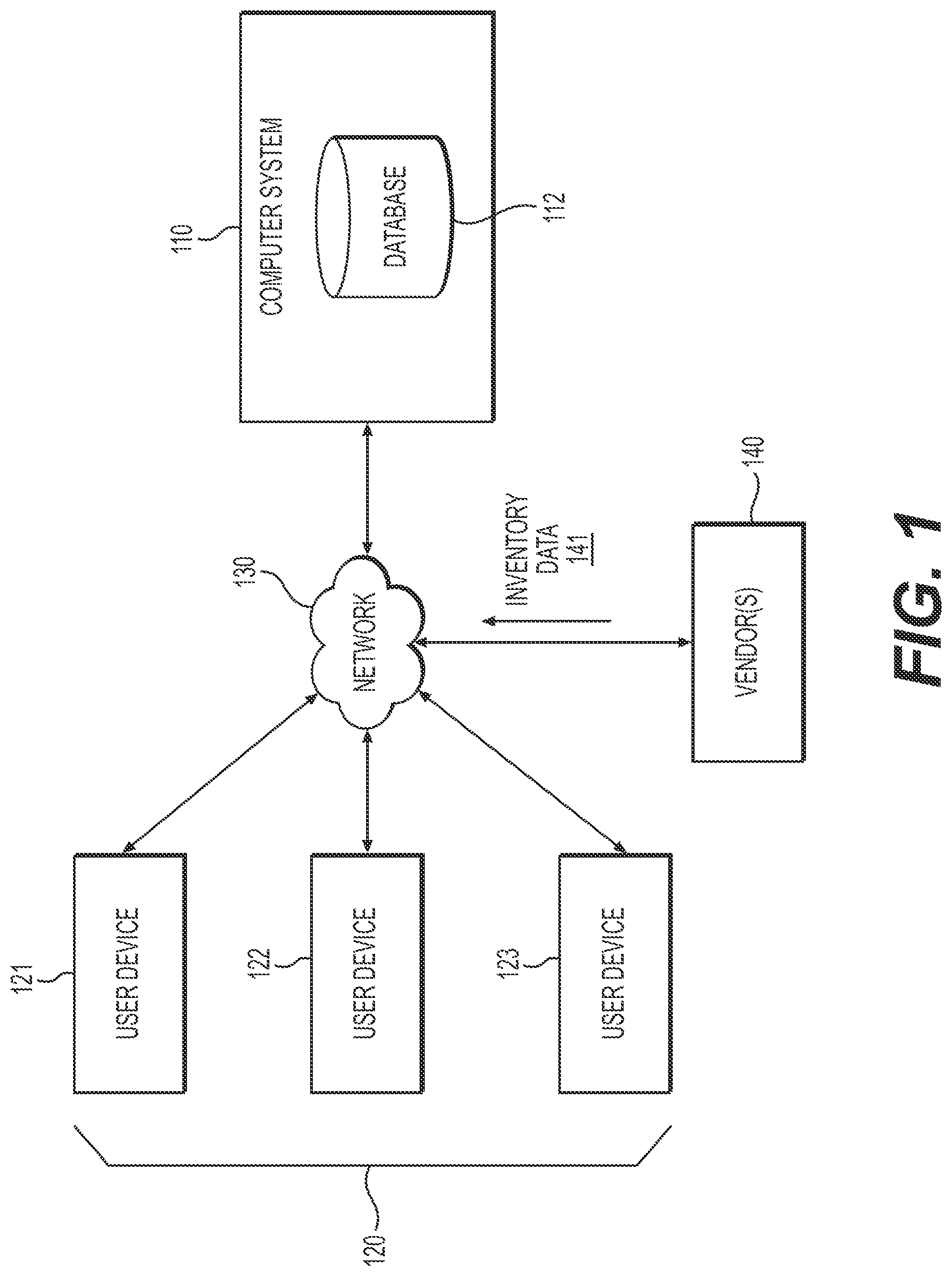 Patent US11783399 — Methods and systems for providing purchase recommendations based on responses to inquiries on product attributes — Figure 1