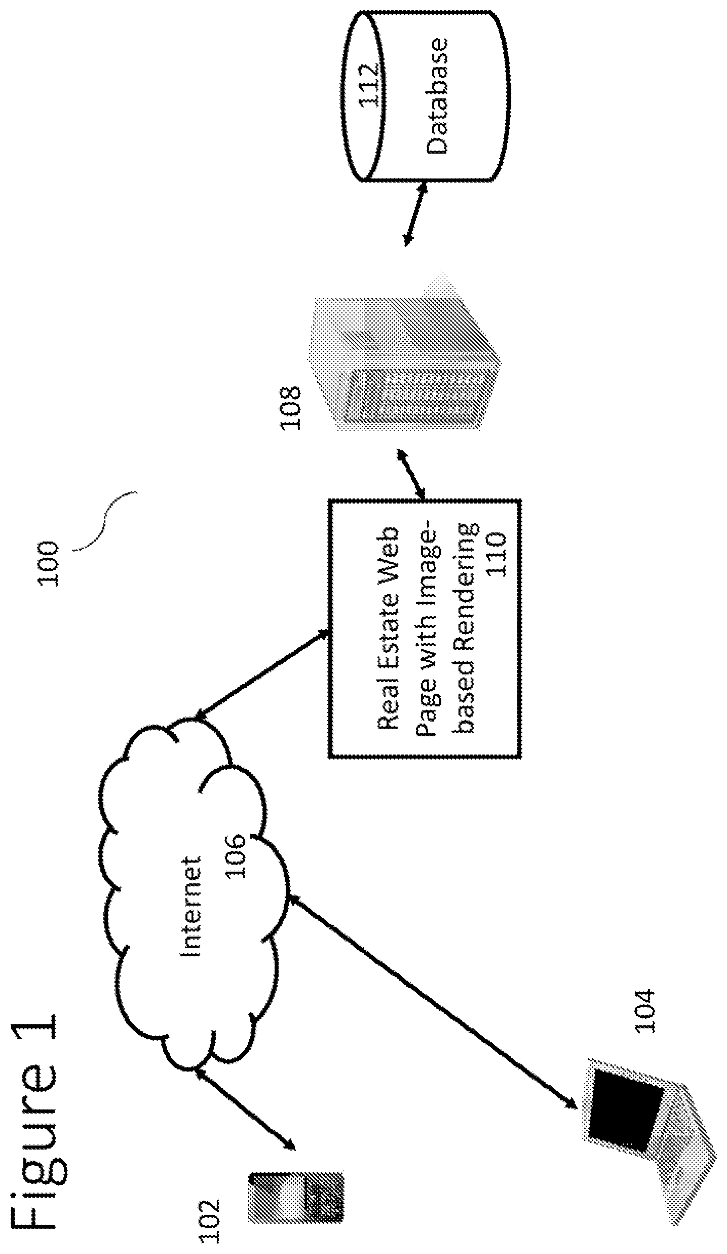 Patent US11783409 Figure 1 – Image-based rendering of real spaces