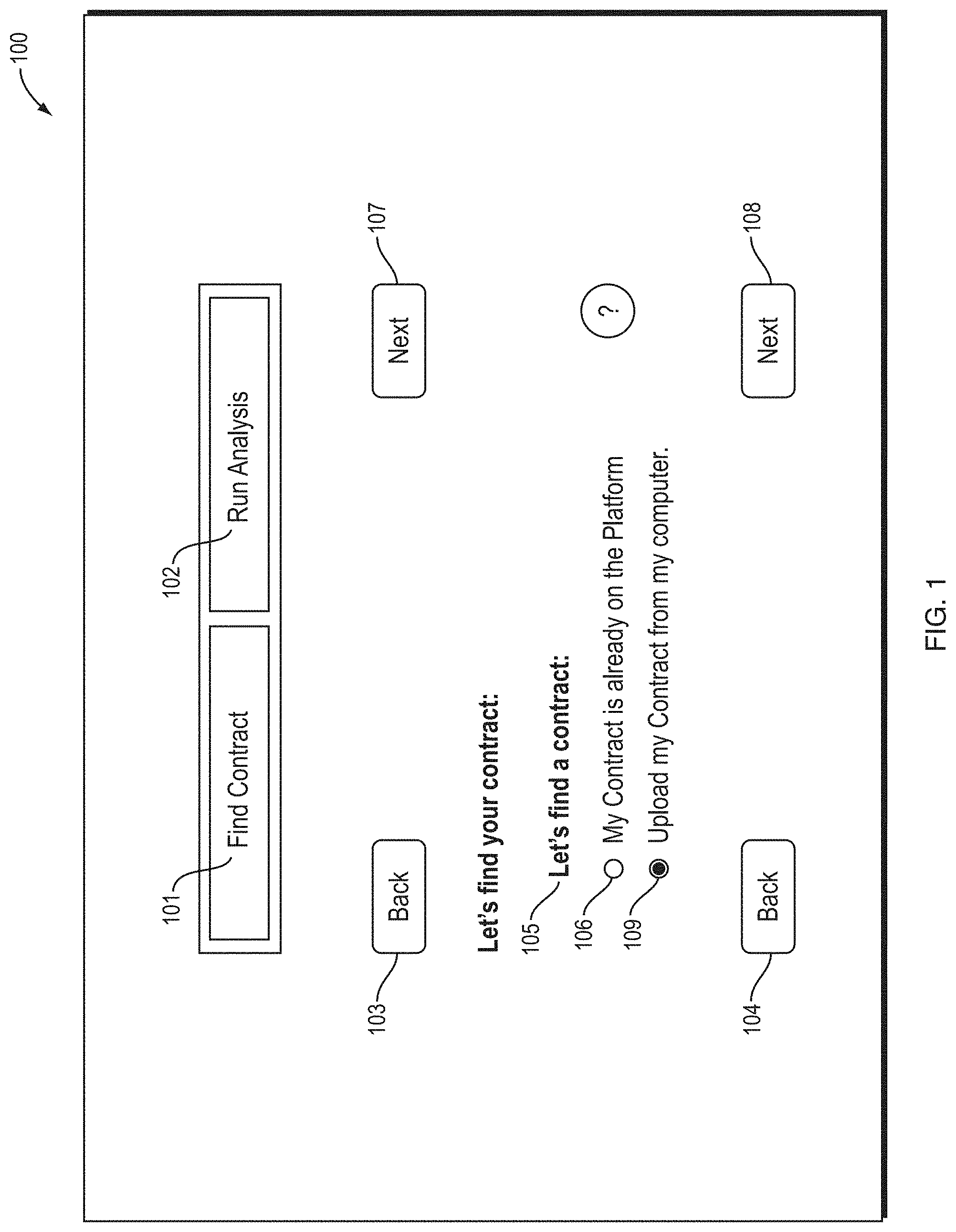 Patent US11783439 Figure 1 – Legal document analysis platform