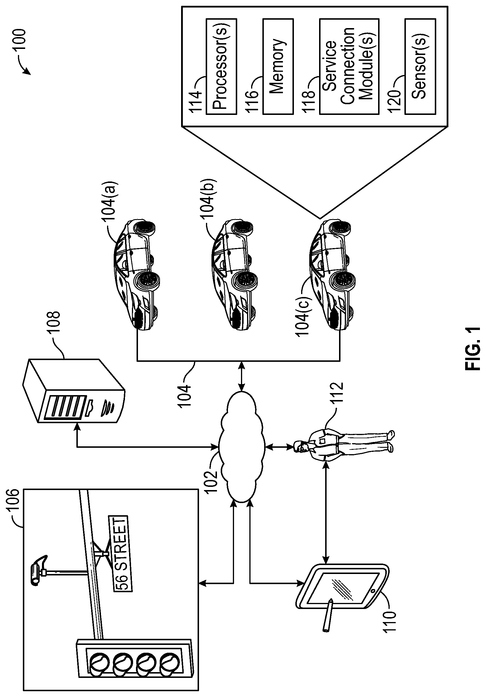 Patent US11783441 Figure 1 – Systems and methods for dynamically connecting one or more transportation vehicles to customers