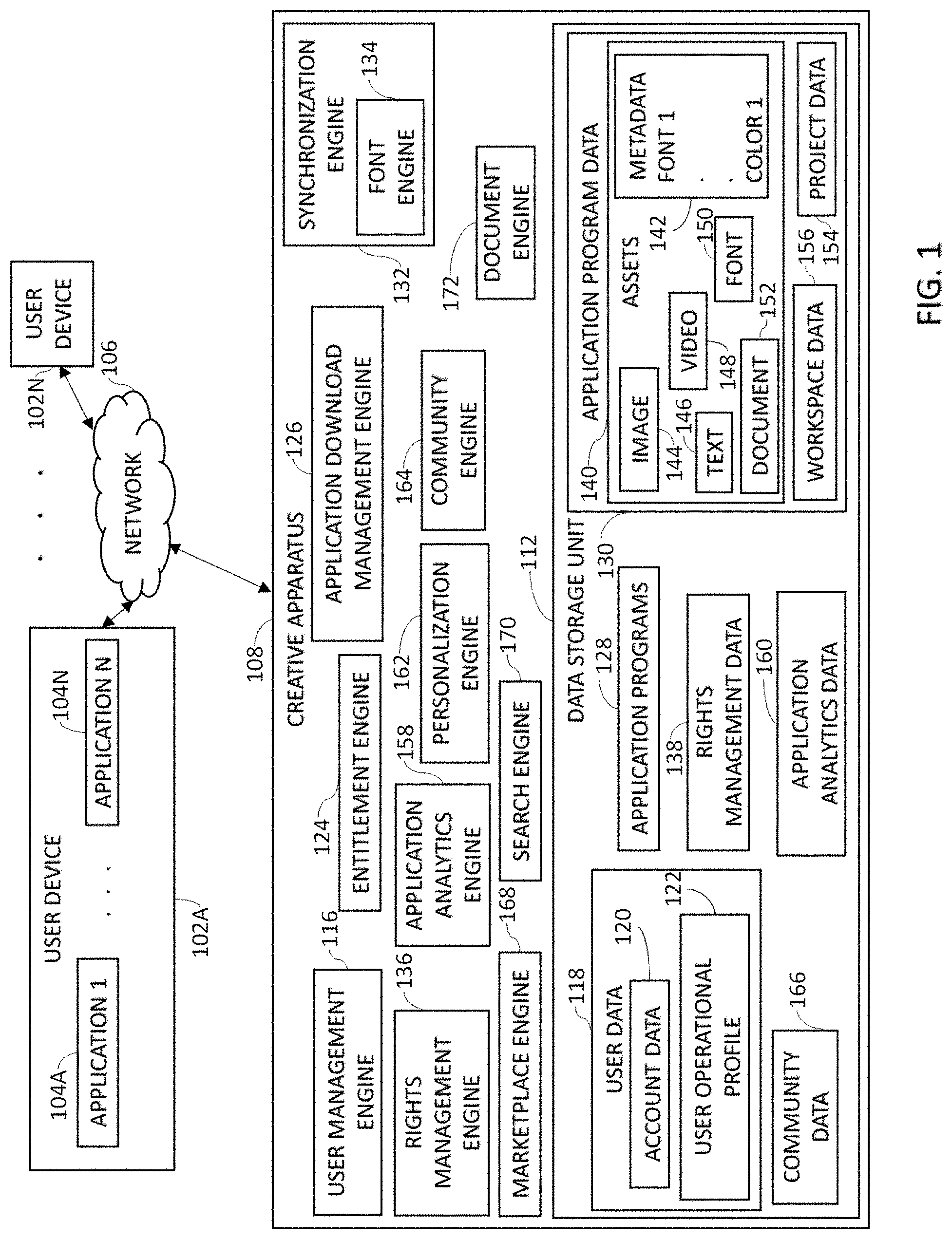 Patent US11783461 — Facilitating sketch to painting transformations — Figure 1