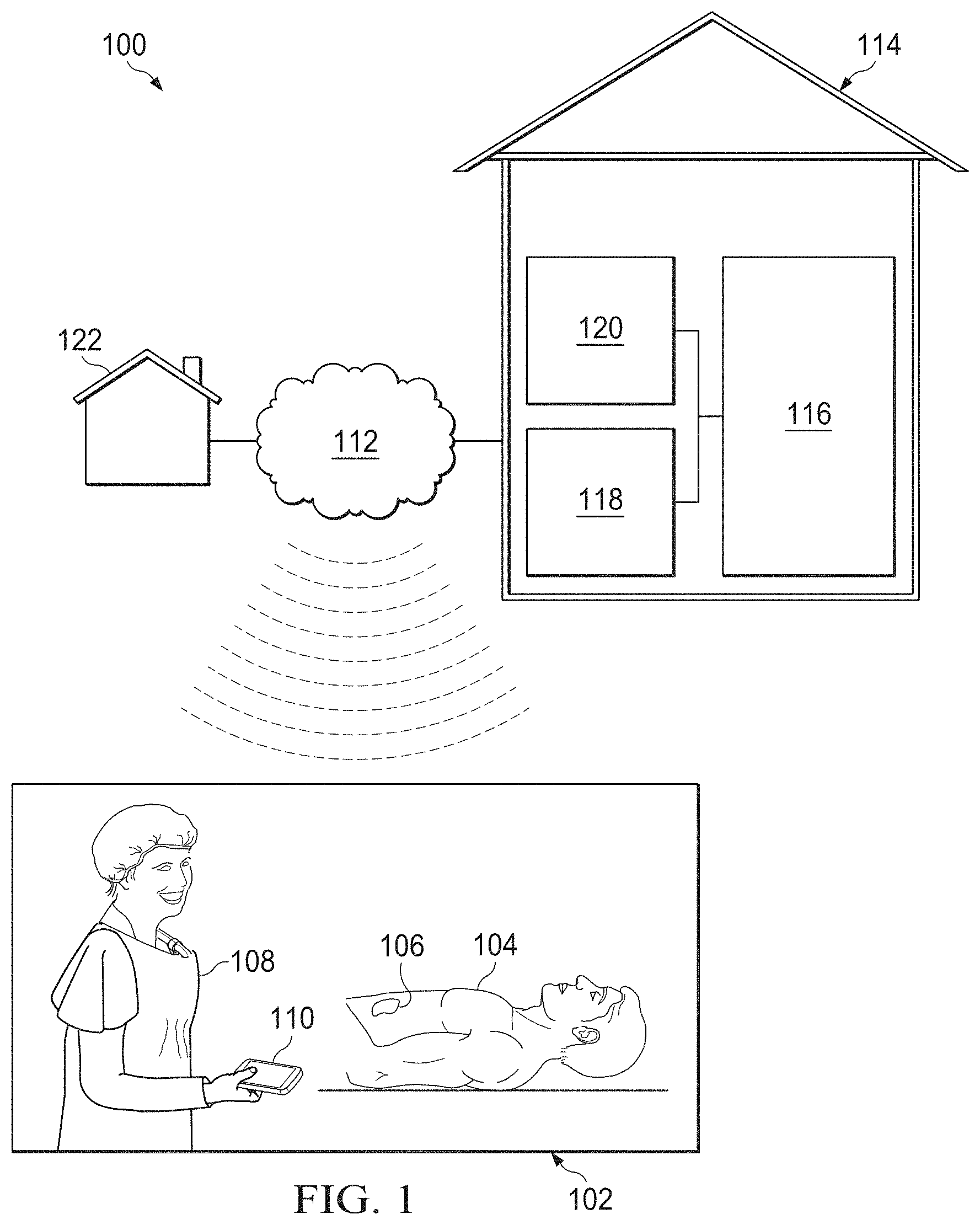 Patent US11783480 — Semi-automated system for real-time wound image segmentation and photogrammetry on a mobile platform — Figure 1