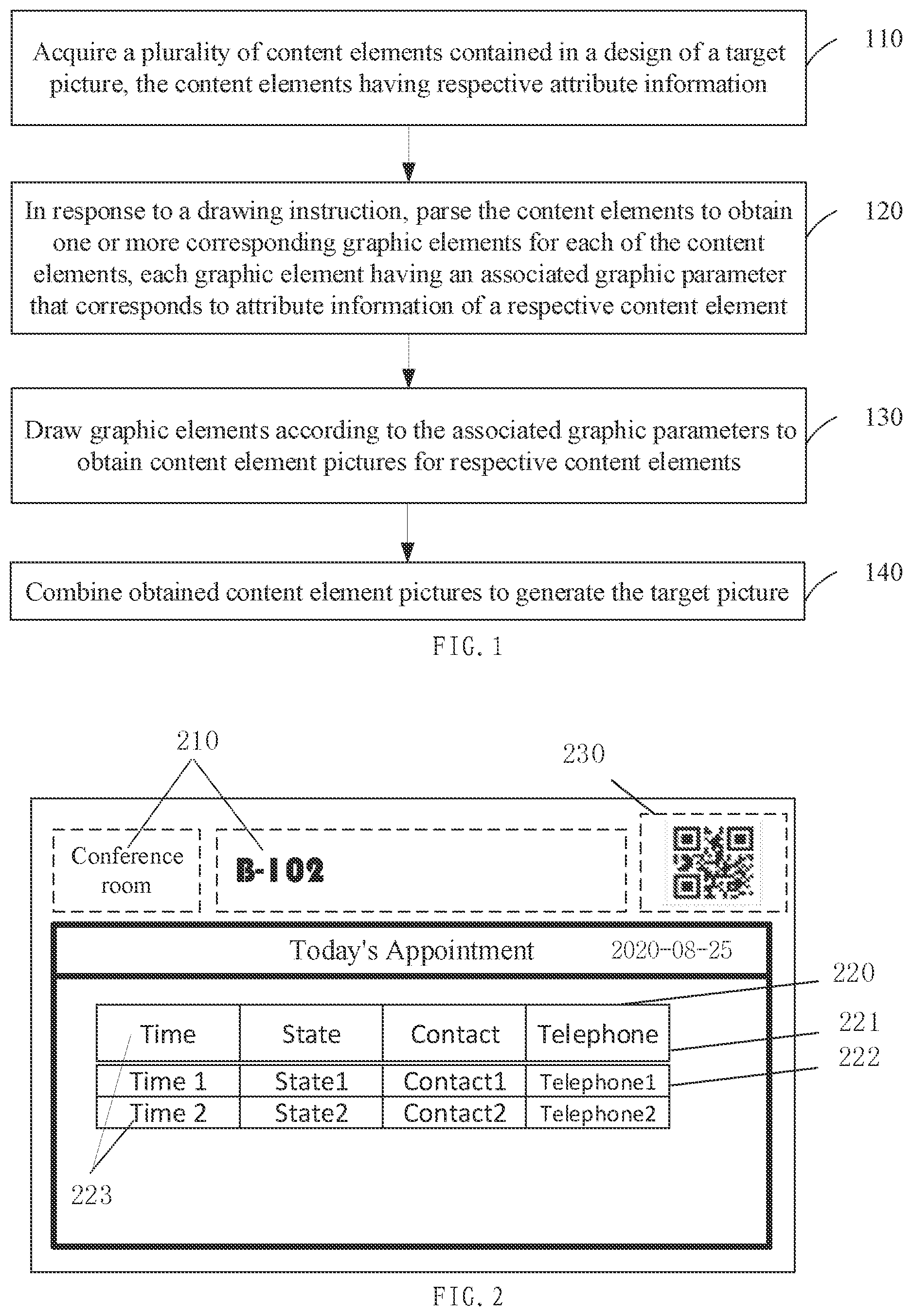 Patent US11783520 — Method and apparatus for picture generation and storage medium — Figure 1