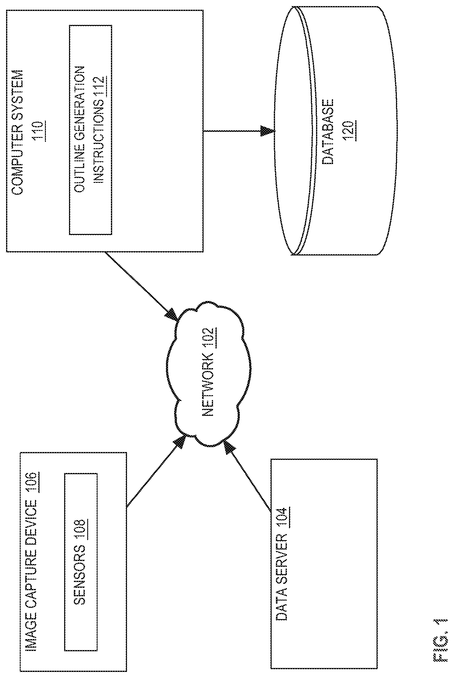 Patent US11783540 — Method for generating roof outlines from lateral images — Figure 1