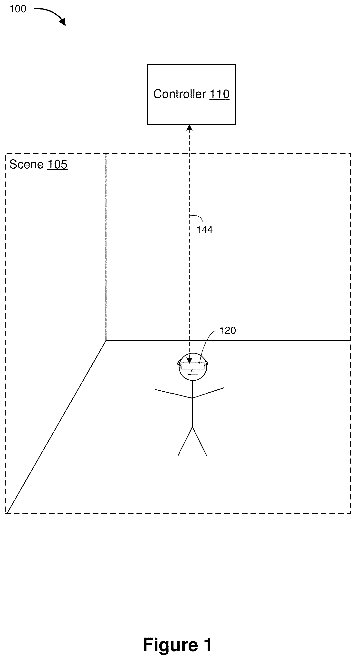 Patent US11783552 — Identity-based inclusion/exclusion in a computer-generated reality experience — Figure 1